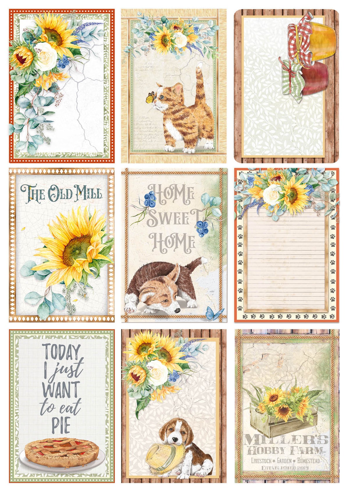 Ciao Bella Farmhouse Garden Creative Pad A4 9/Pkg