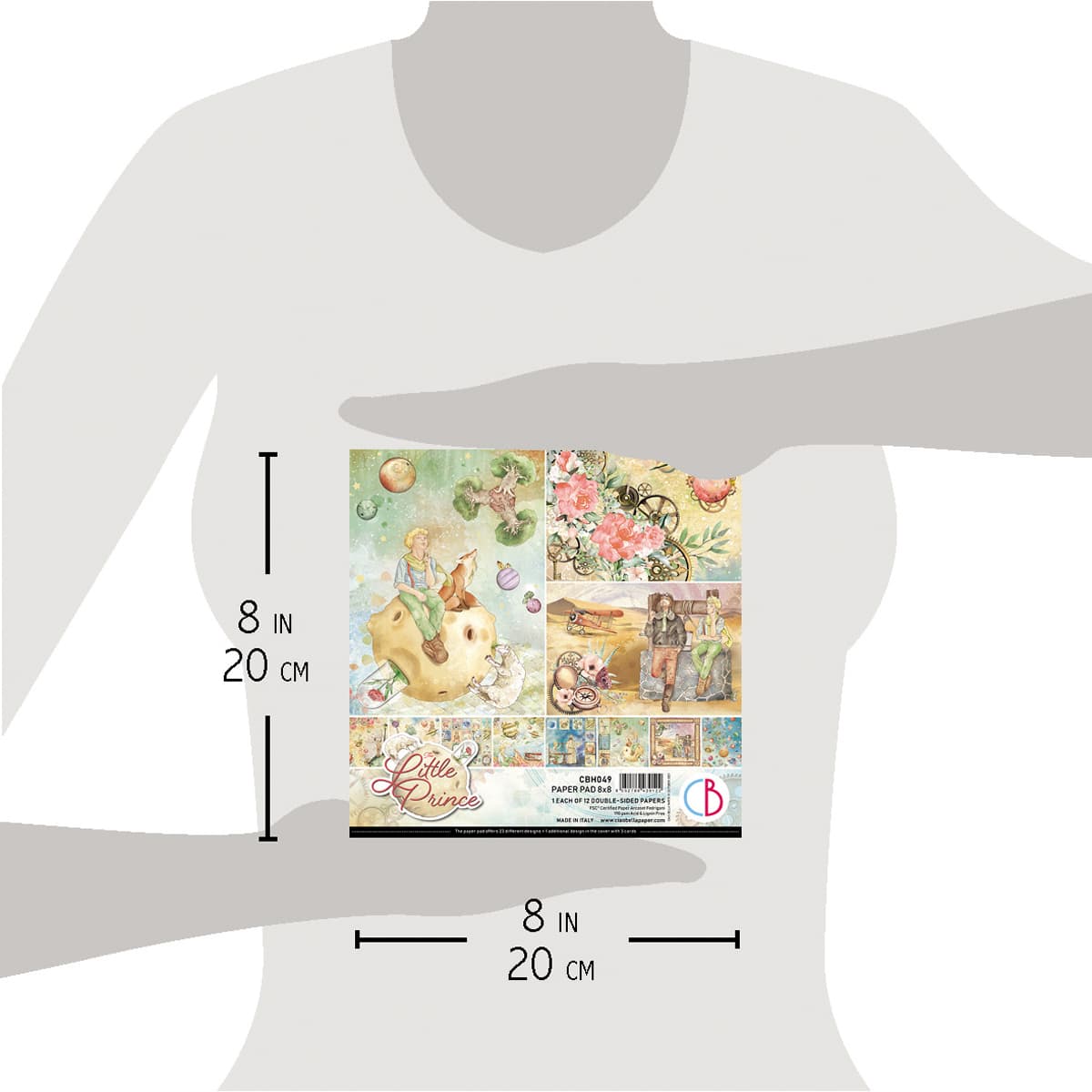 Ciao Bella The Little Prince Paper Pad 8"x8" 12/Pkg