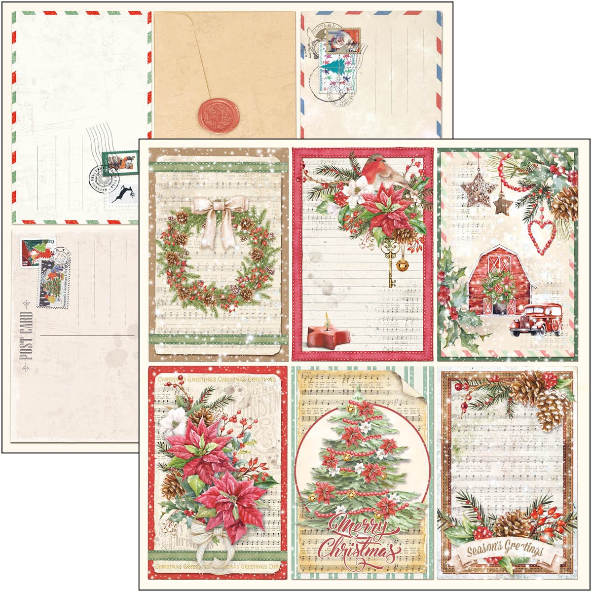Christmas Vibes Pad 8x8 12/Pkg