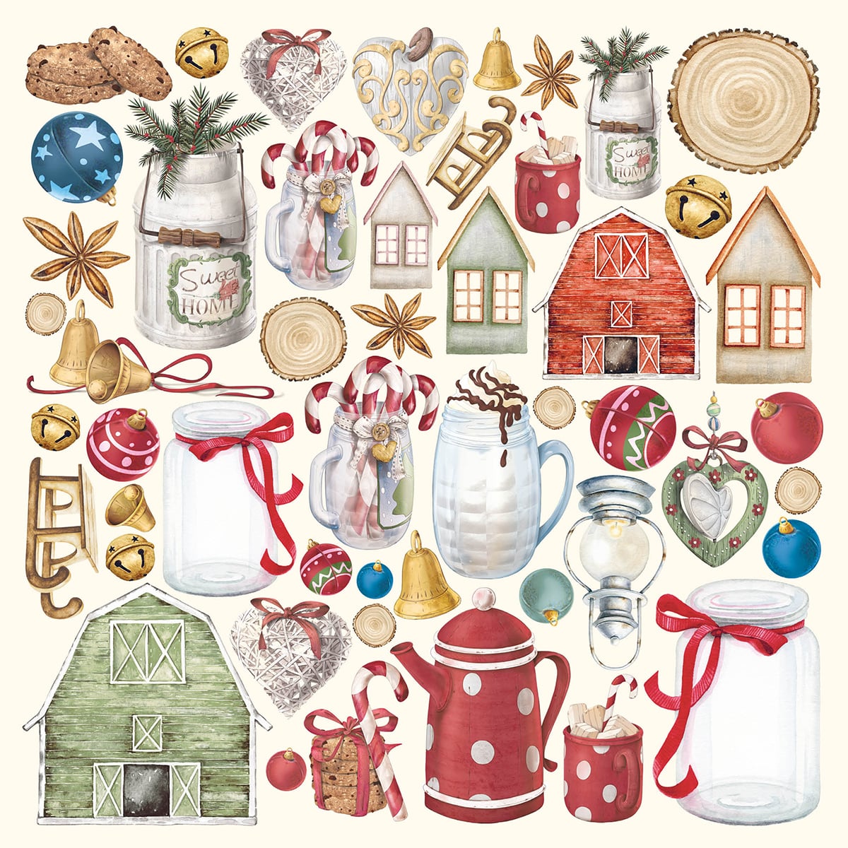 Christmas Vibes Pad 8x8 12/Pkg