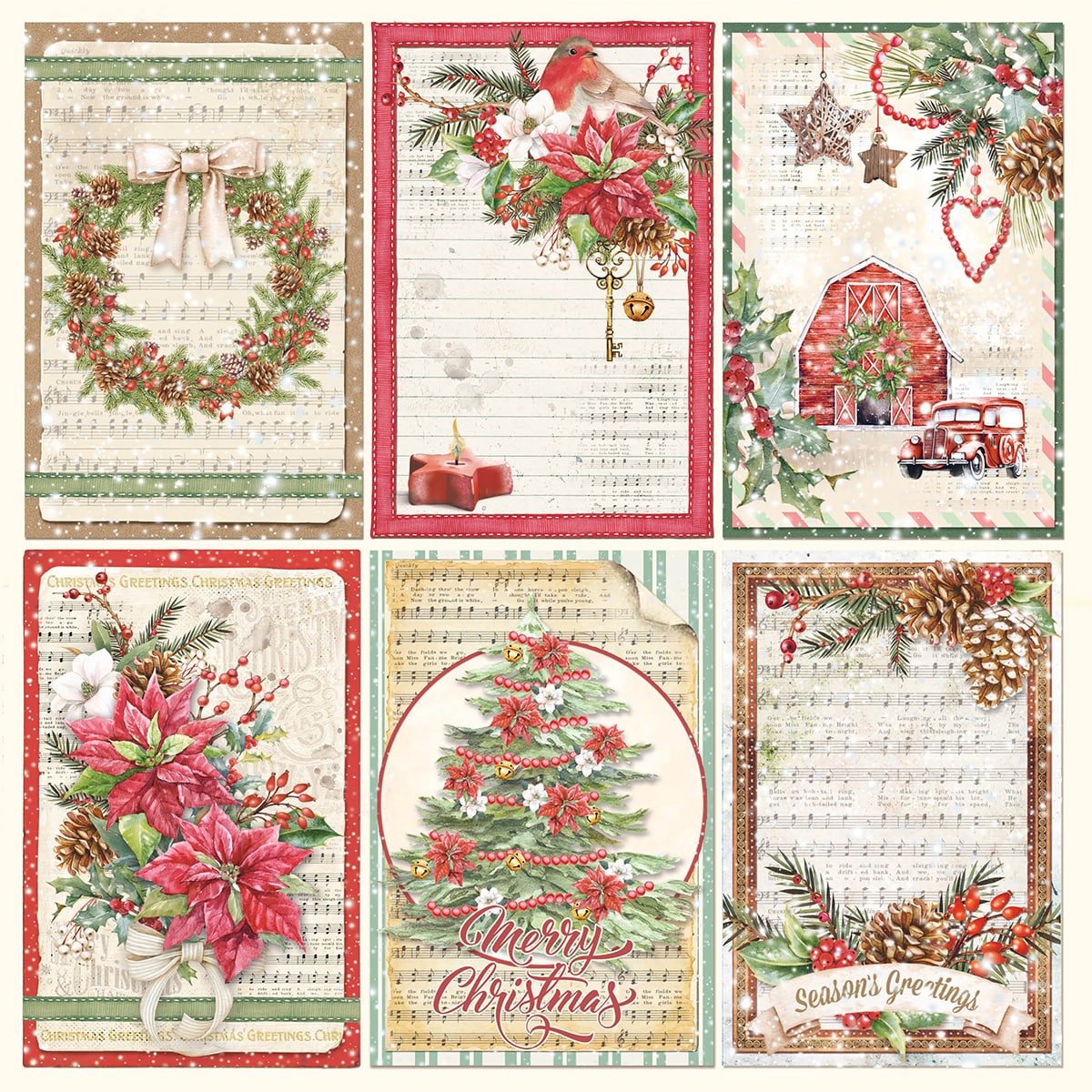 Christmas Vibes Pad 8x8 12/Pkg