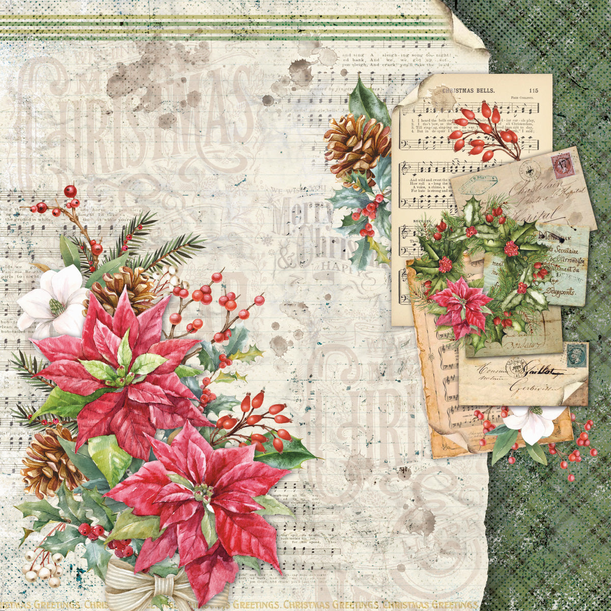 Christmas Vibes Pad 8x8 12/Pkg