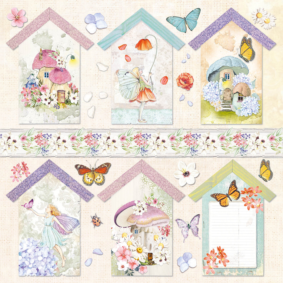 Ciao Bella Enchanted Land Paper Pad 8"x8" 12/Pkg