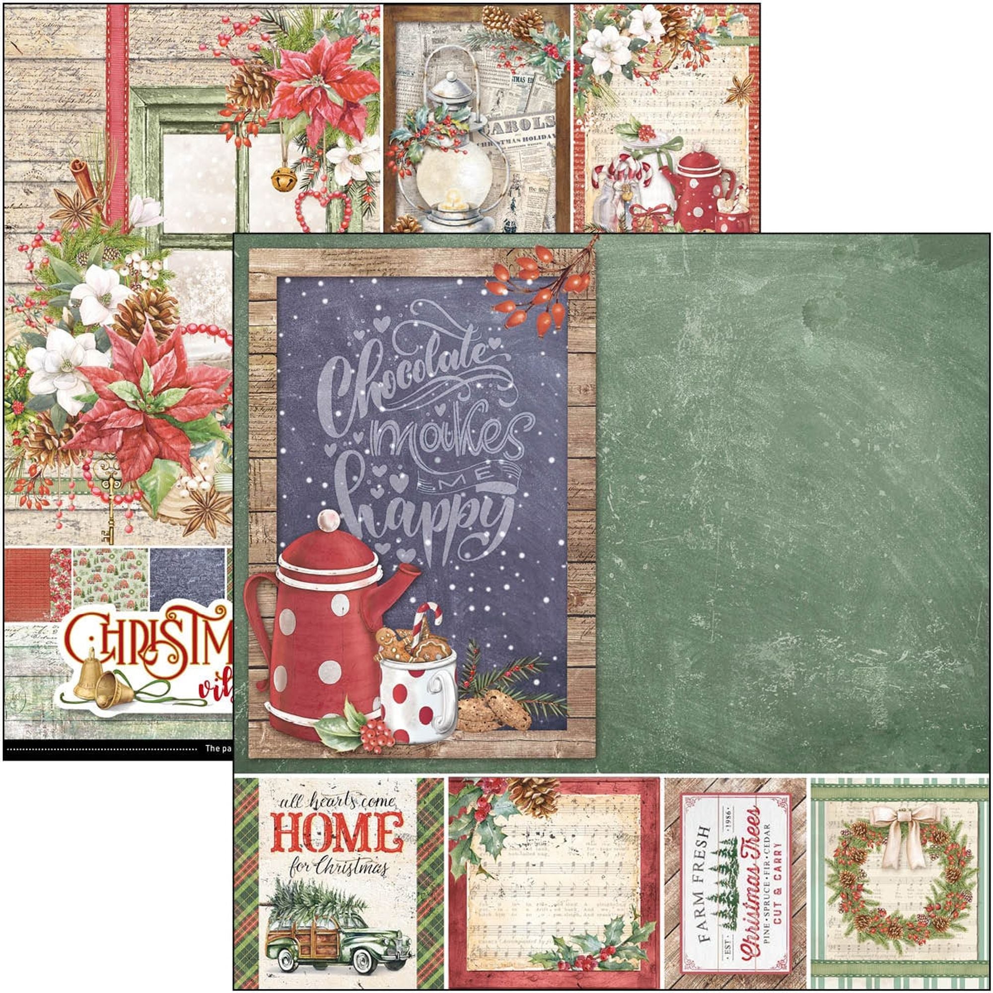 Christmas Vibes Pad 12x12 12/Pkg