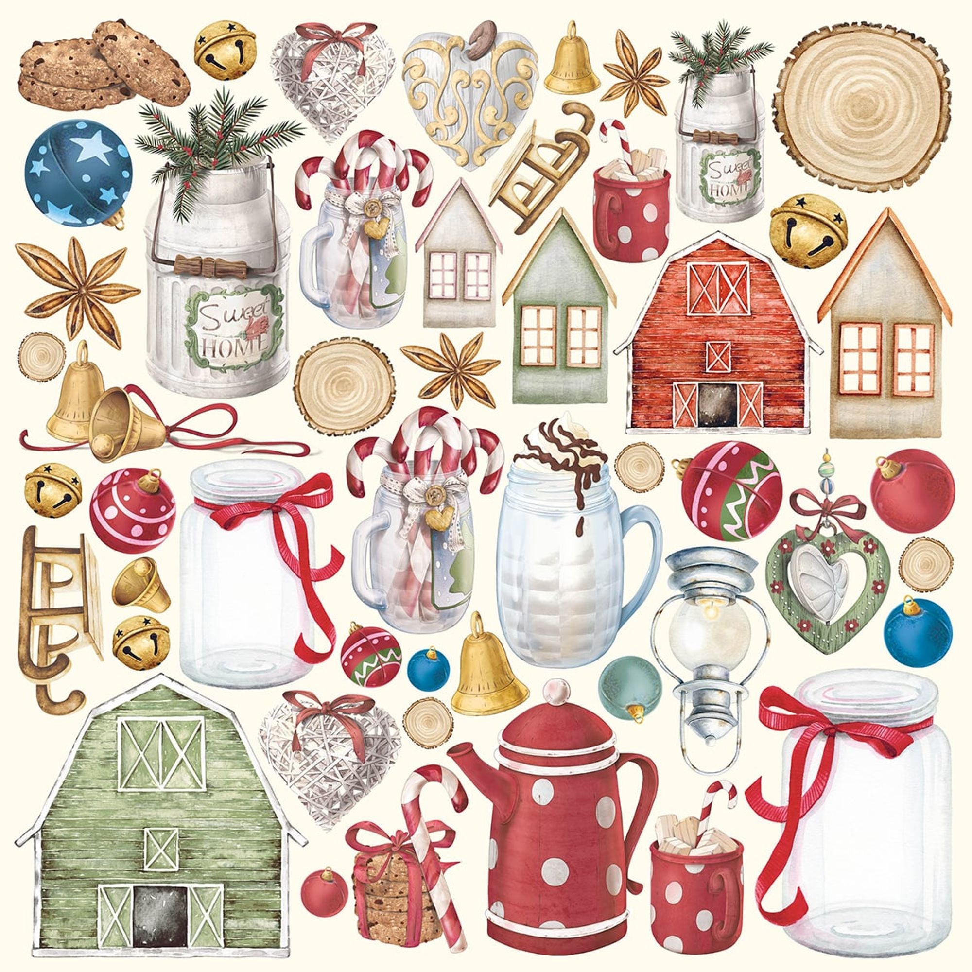 Christmas Vibes Pad 12x12 12/Pkg