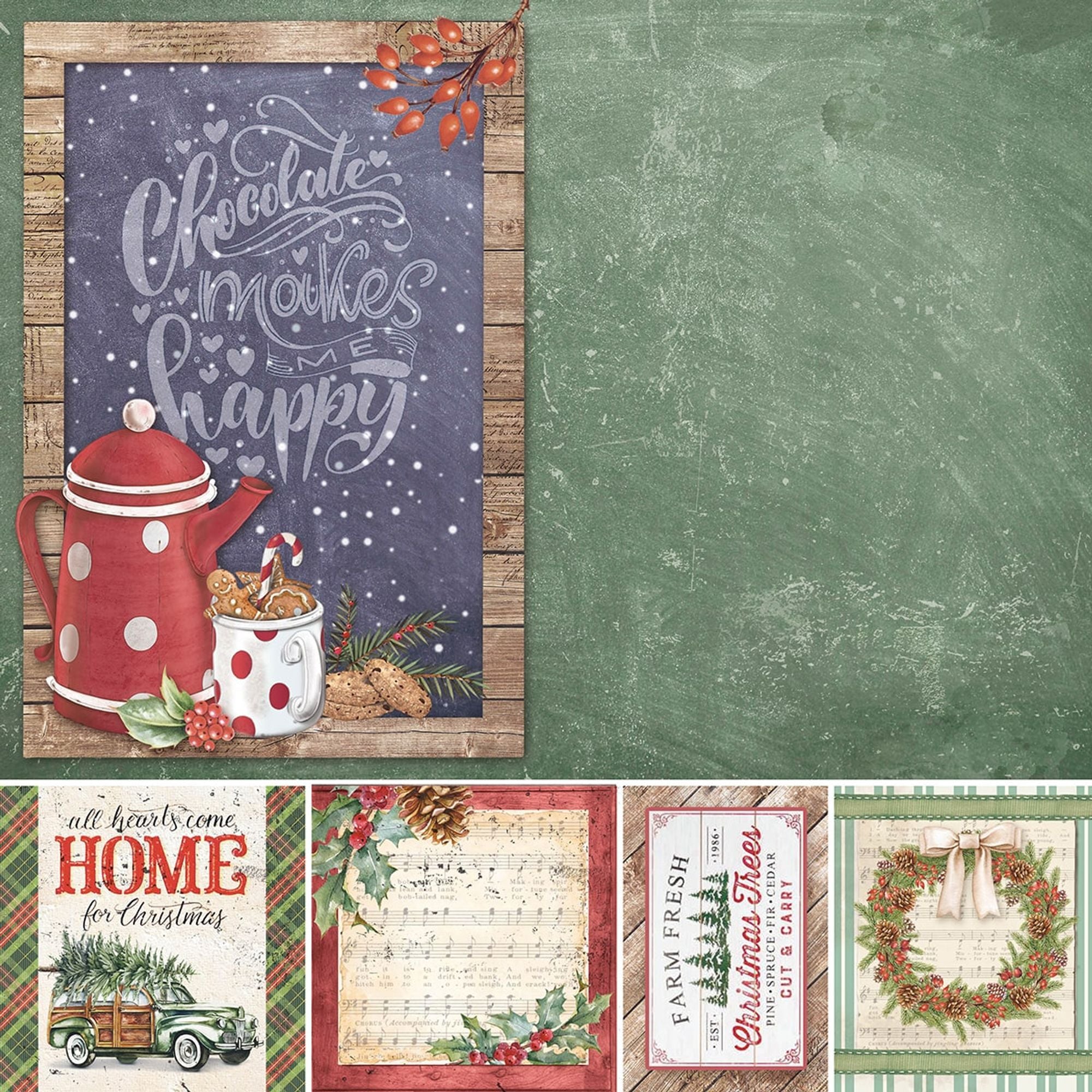 Christmas Vibes Pad 12x12 12/Pkg