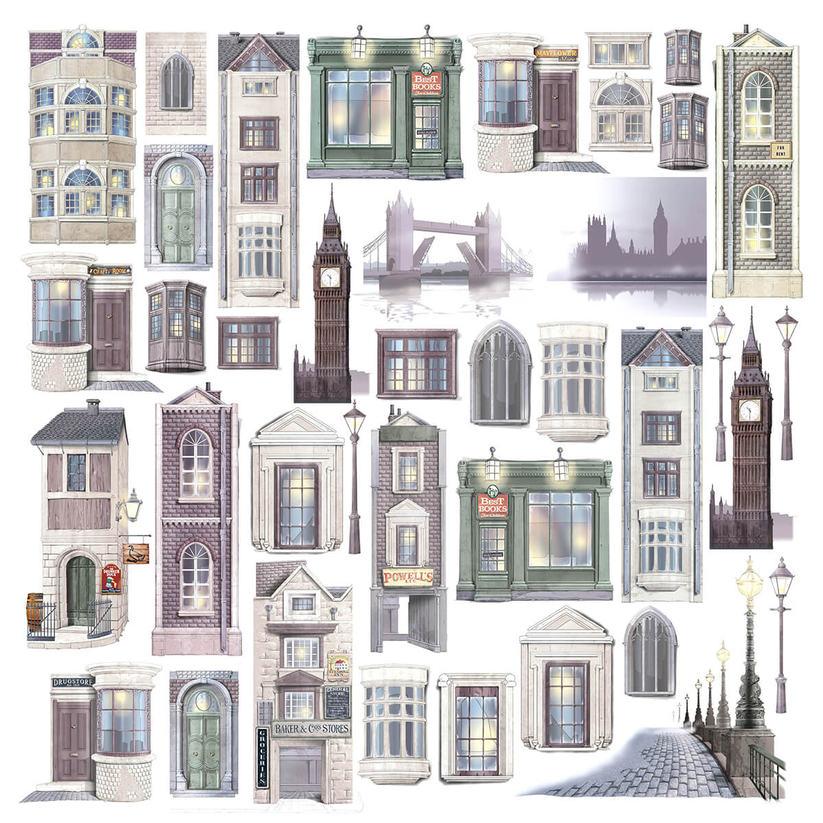 London's Calling Pad 12x12 12/Pkg + 1 Free deluxe sheet