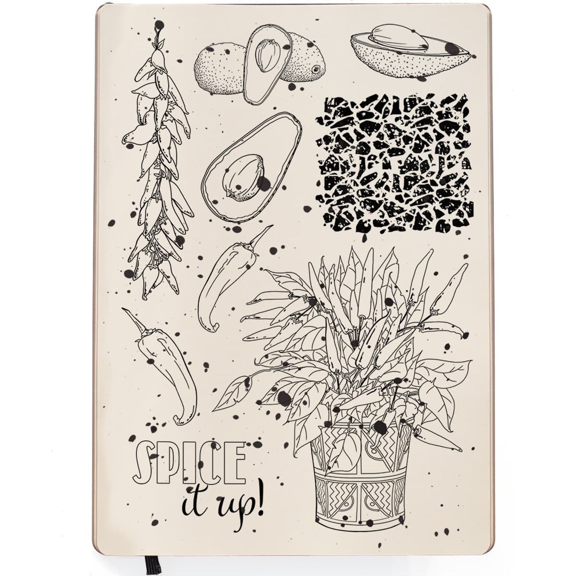 Ciao Bella Clear Stamp Set 6"x8" Spice It Up!