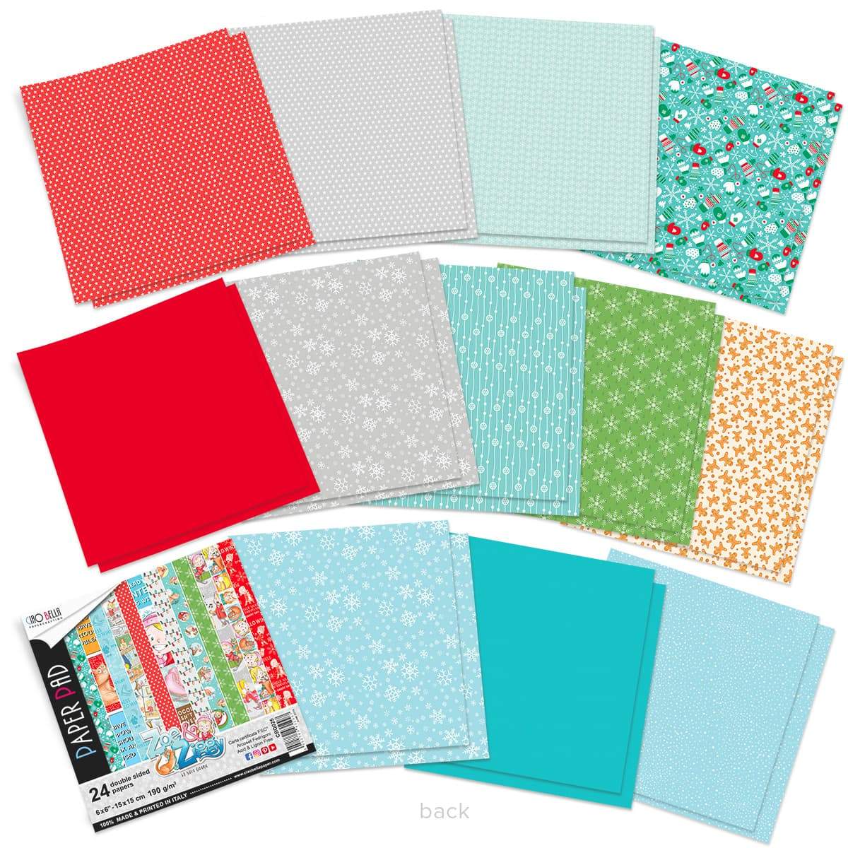 Ciao Bella Zoe & Ziggy Paper Pad 6"x6" 24/Pkg