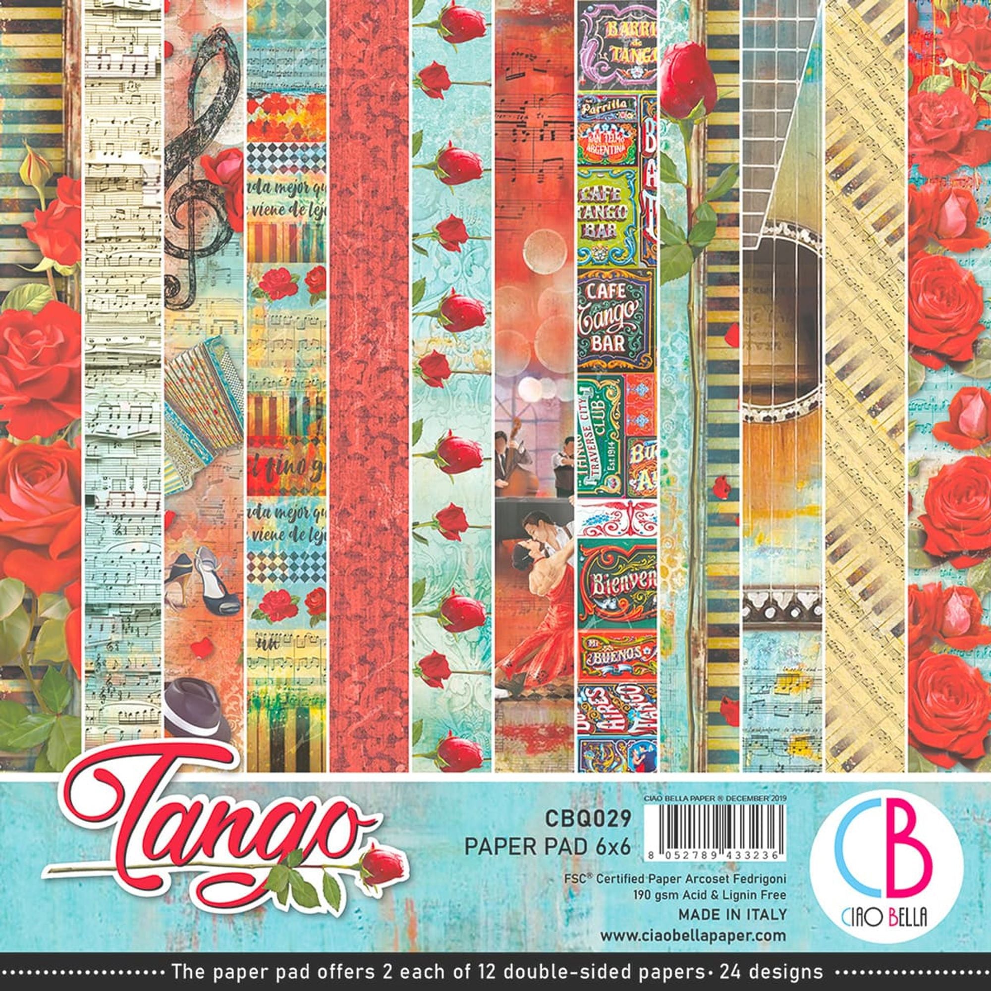 Ciao Bella Tango Paper Pad 6"x6" 24/Pkg