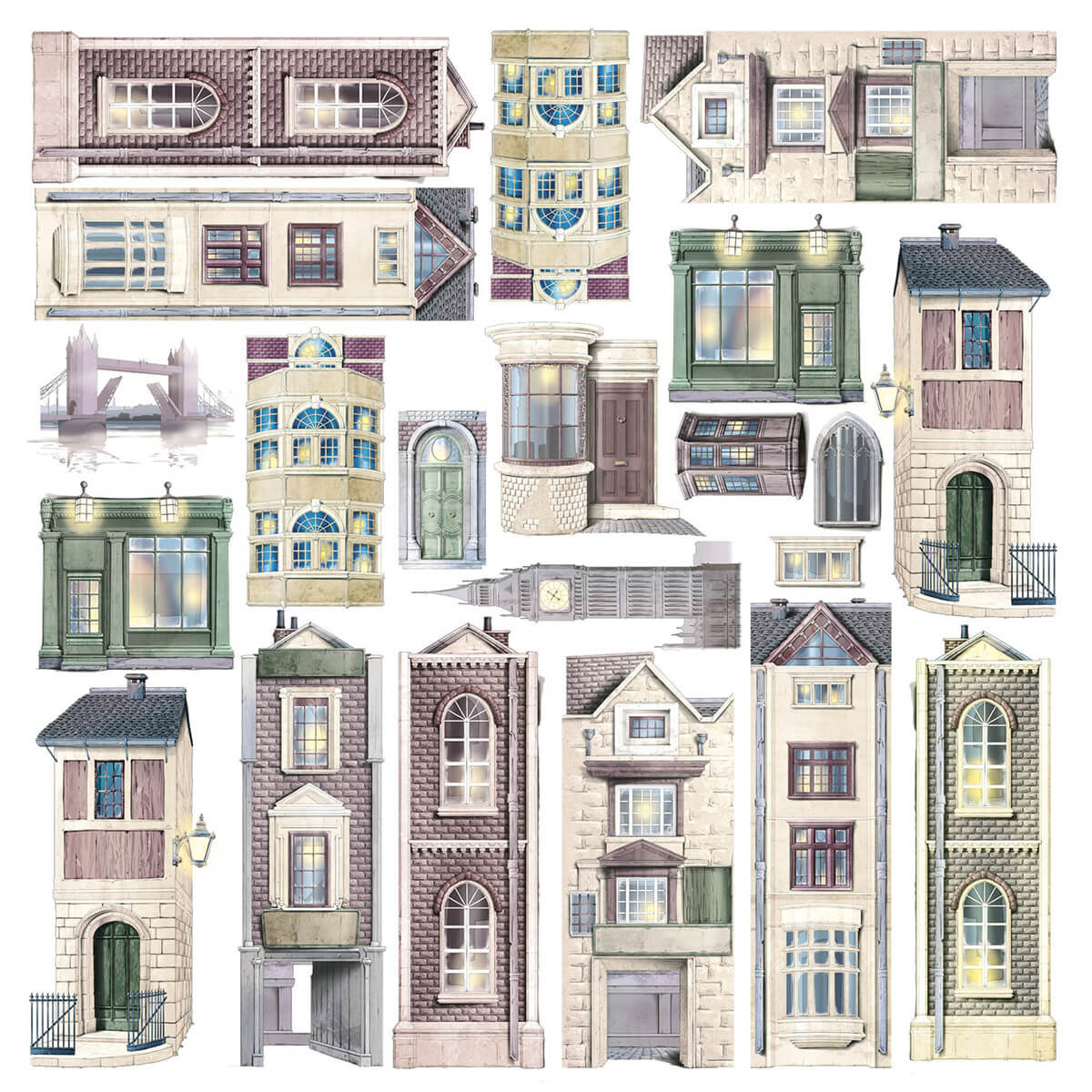 London's Calling Fussy Cut Pad 6x6 24/Pkg + 1 Free deluxe sheet