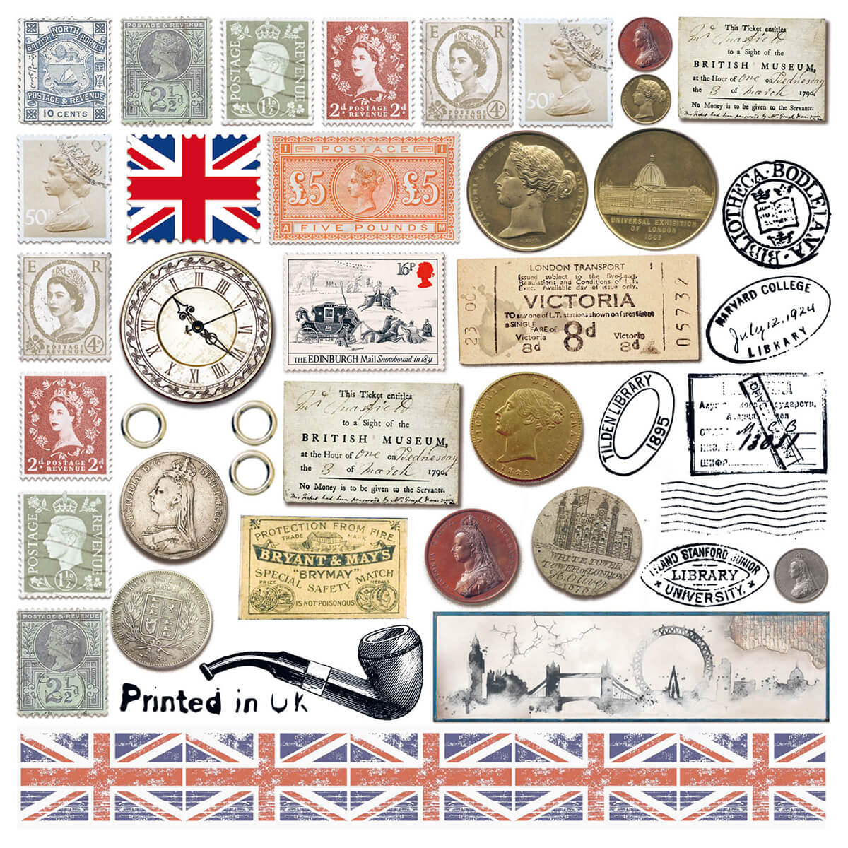 London's Calling Fussy Cut Pad 6x6 24/Pkg + 1 Free deluxe sheet