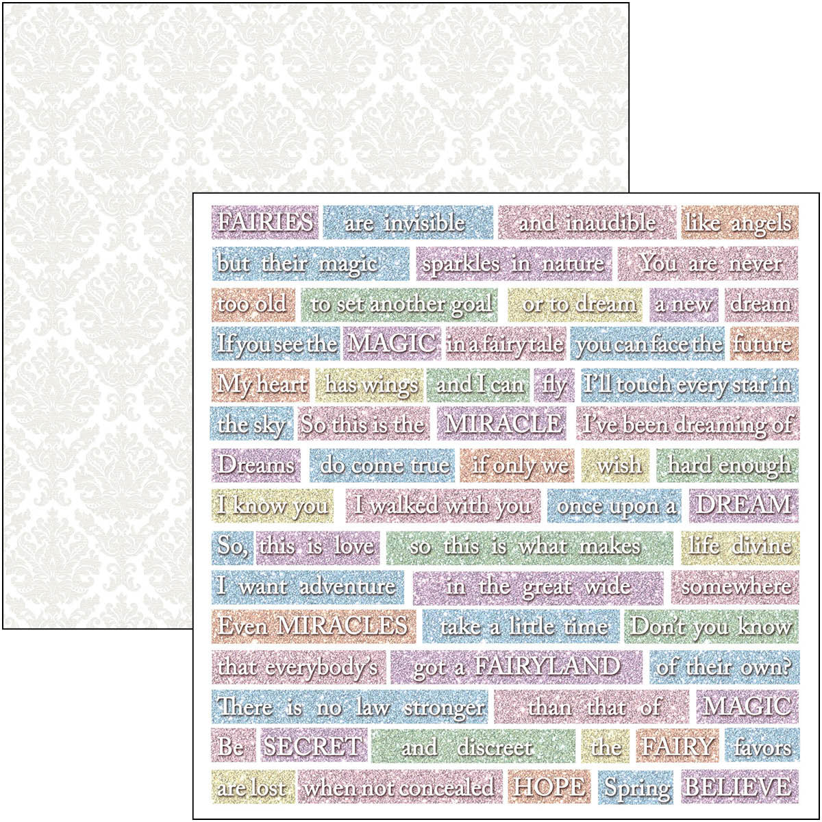 Ciao Bella Enchanted Land Fussy Cut Pad 6"x6" 24/Pkg