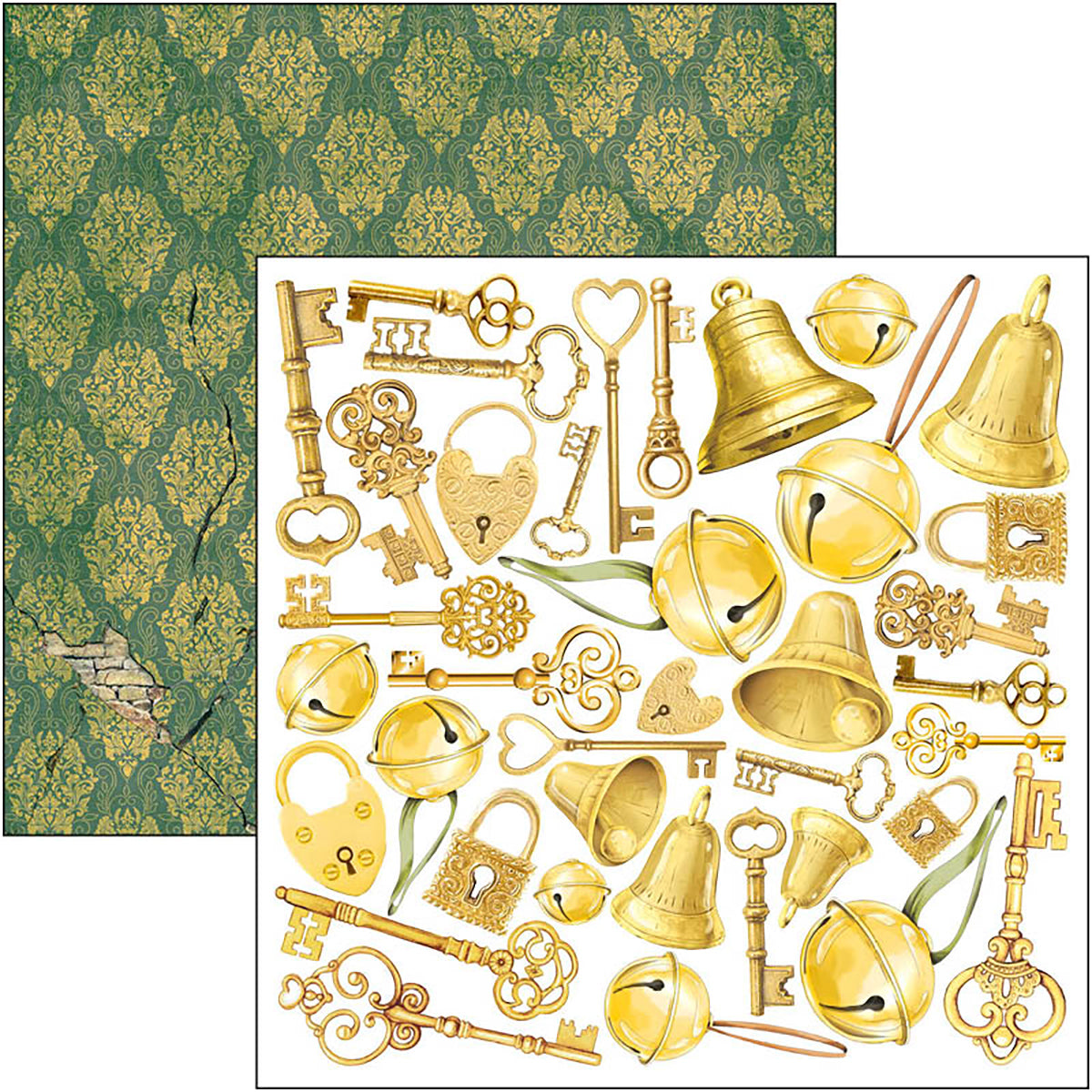 Ciao Bella Sparkling Christmas Fussy Cut Pad 6"x6" 24/Pkg