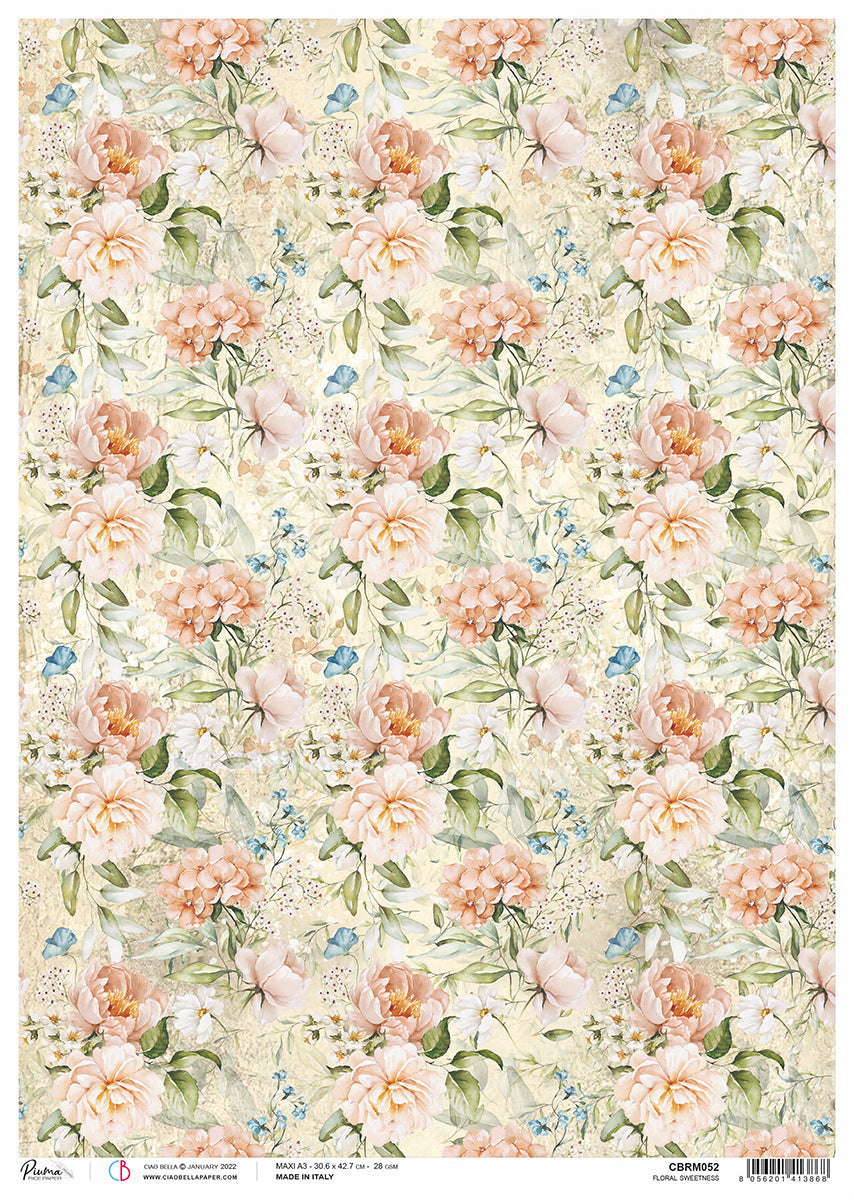 Extesy Paper Rice Paper A3 Piuma Floral sweetness - 3 Sheets