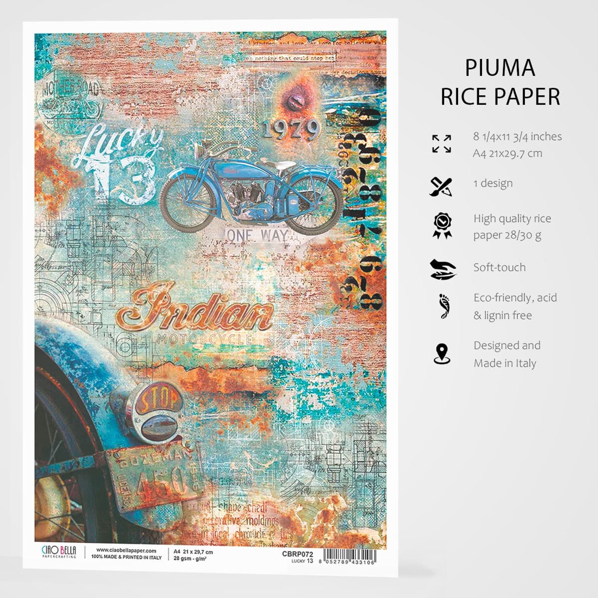 Ciao Bella Rice Paper A4 Lucky 13