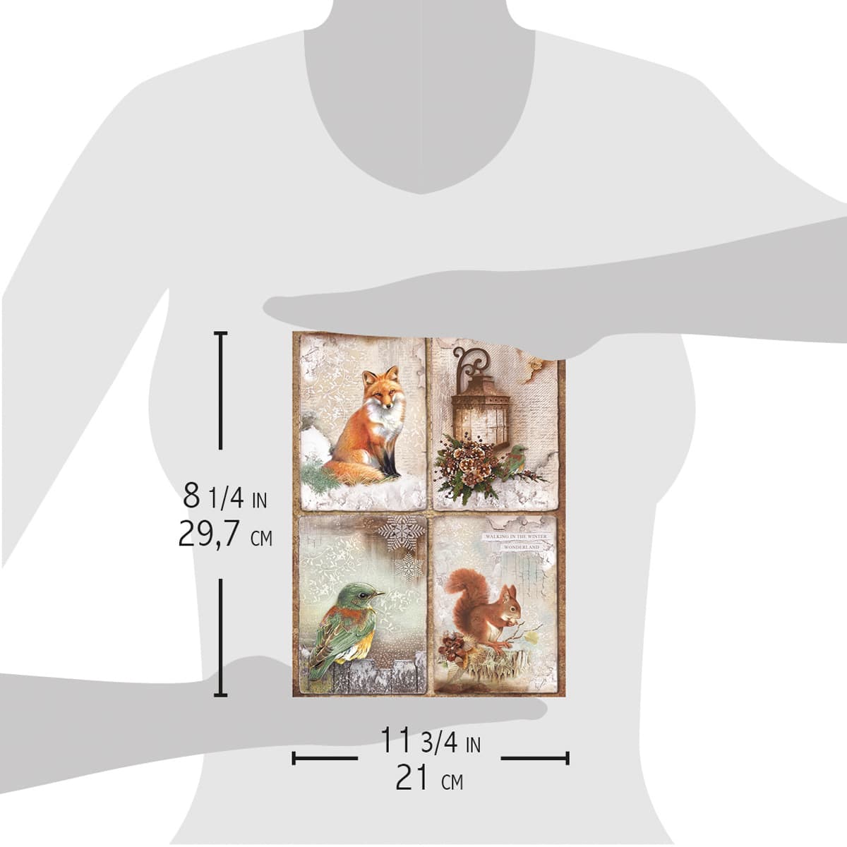 Ciao Bella Rice Paper A4 The Sound Of Winter Cards