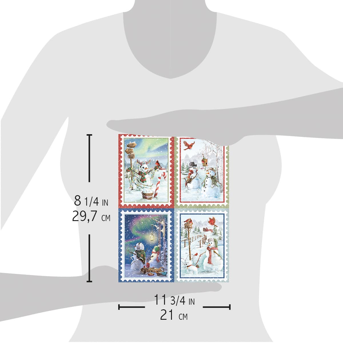 Ciao Bella Rice Paper A4 Northern Lights Stamps