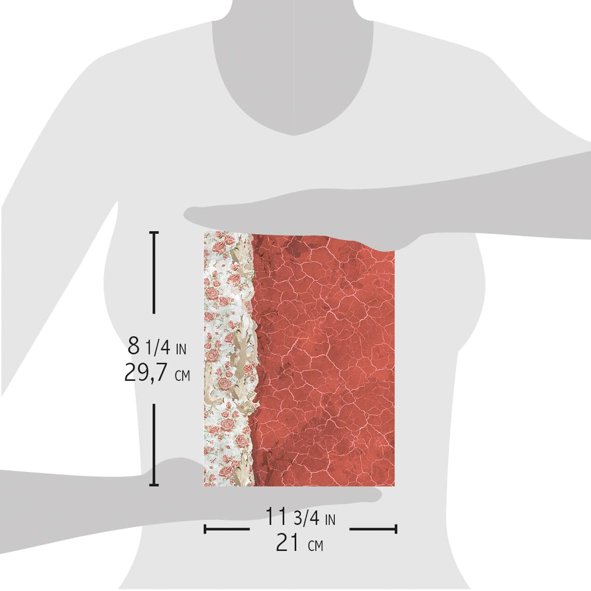 Ciao Bella Rice Paper A4 Ancient Red