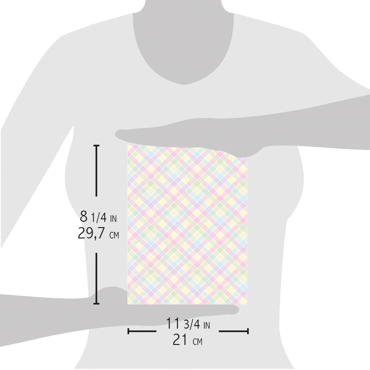 Ciao Bella Rice Paper A4 Pastel Plaid