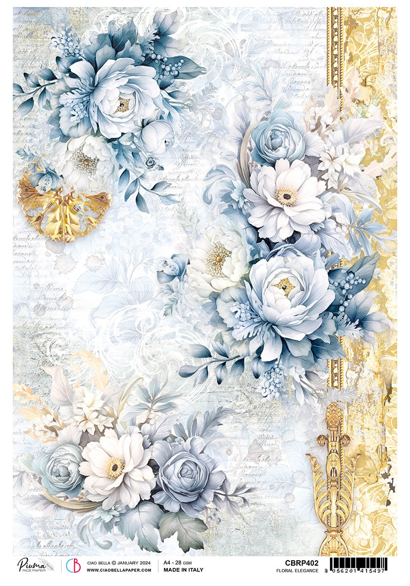 Extesy Paper Rice Paper A4 Piuma Floral Elegance - 5 Sheets