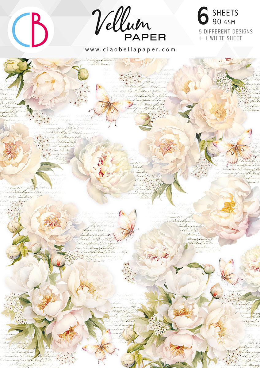 Vellum Always & Forever Paper Patterns A4 6/Pkg