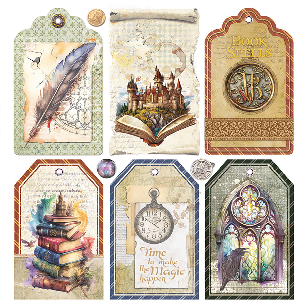 Vellum Wizard Academy Fussy Cut 6"x6" 6/Pkg