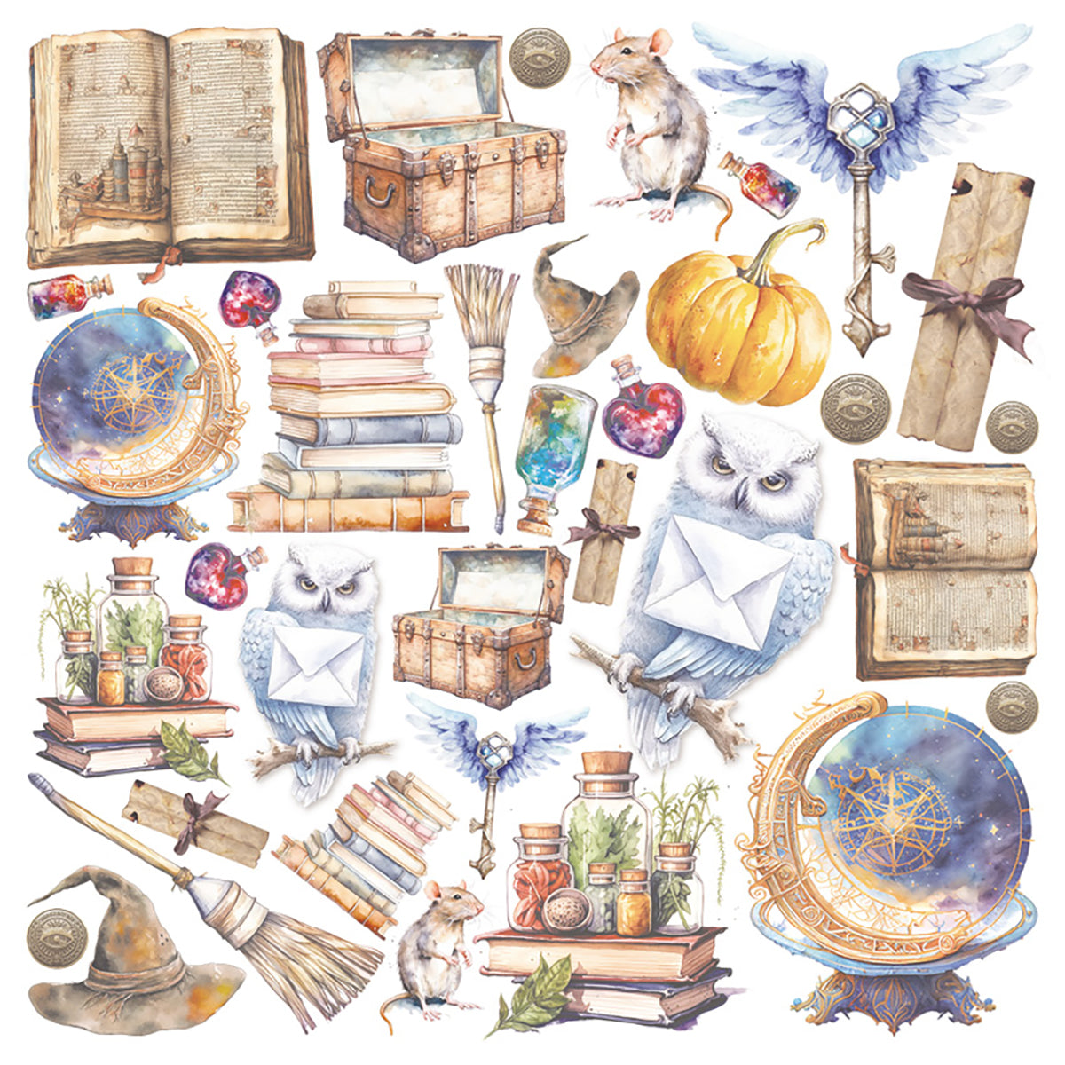 Vellum Wizard Academy Fussy Cut 6"x6" 6/Pkg