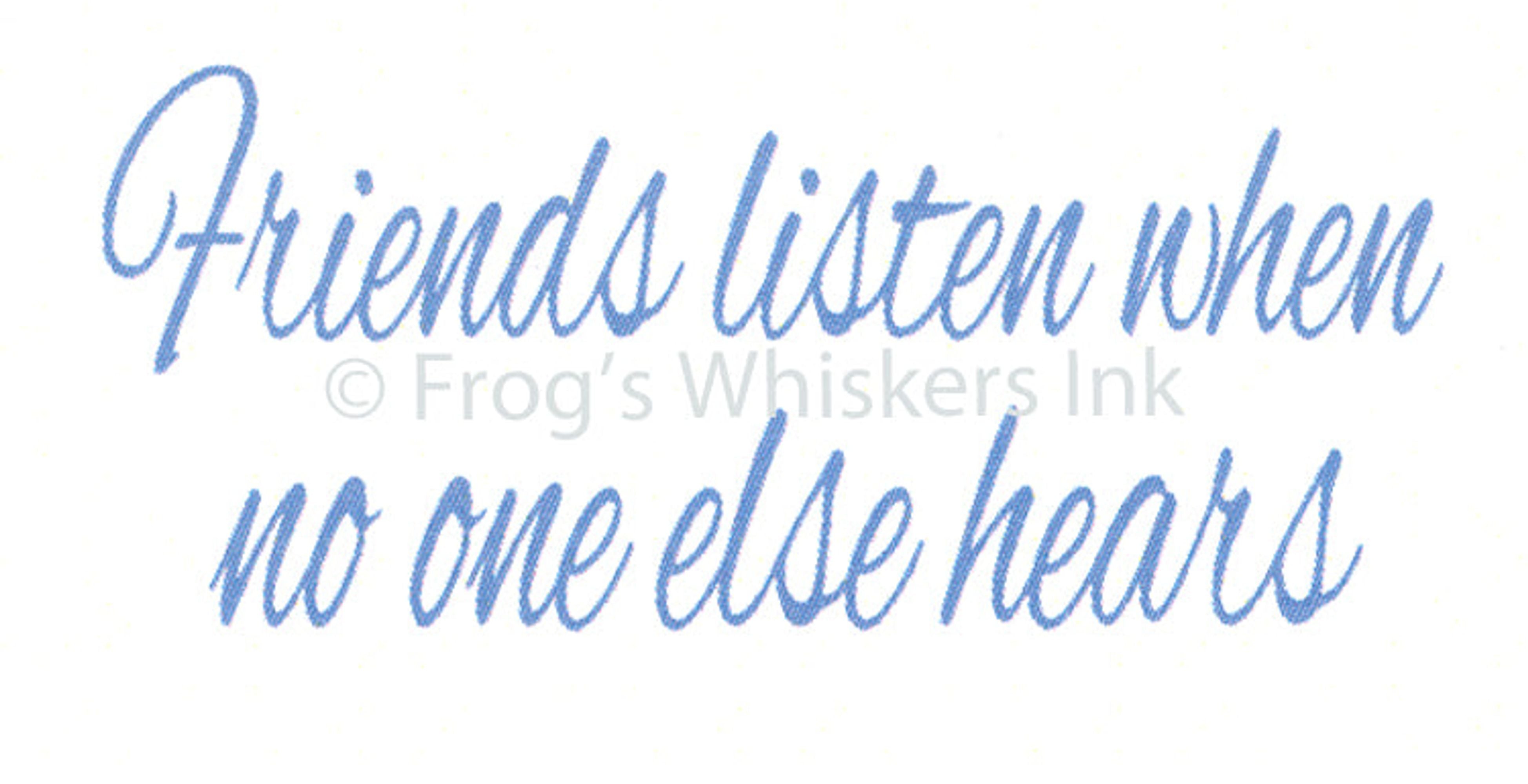 Frog's  Whiskers Stamps - Friends Listen