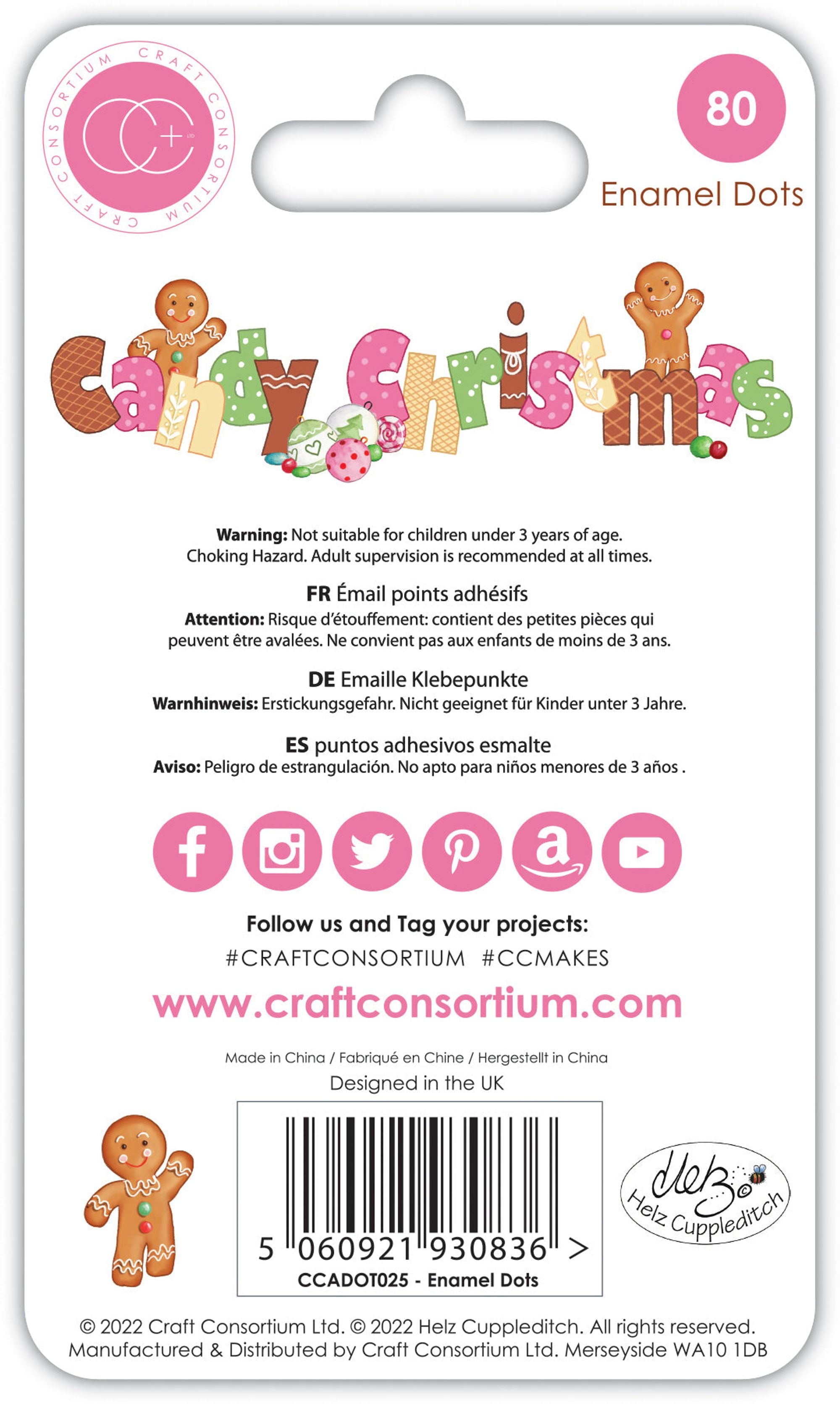 Craft Consortium Candy Christmas - Enamel Dots