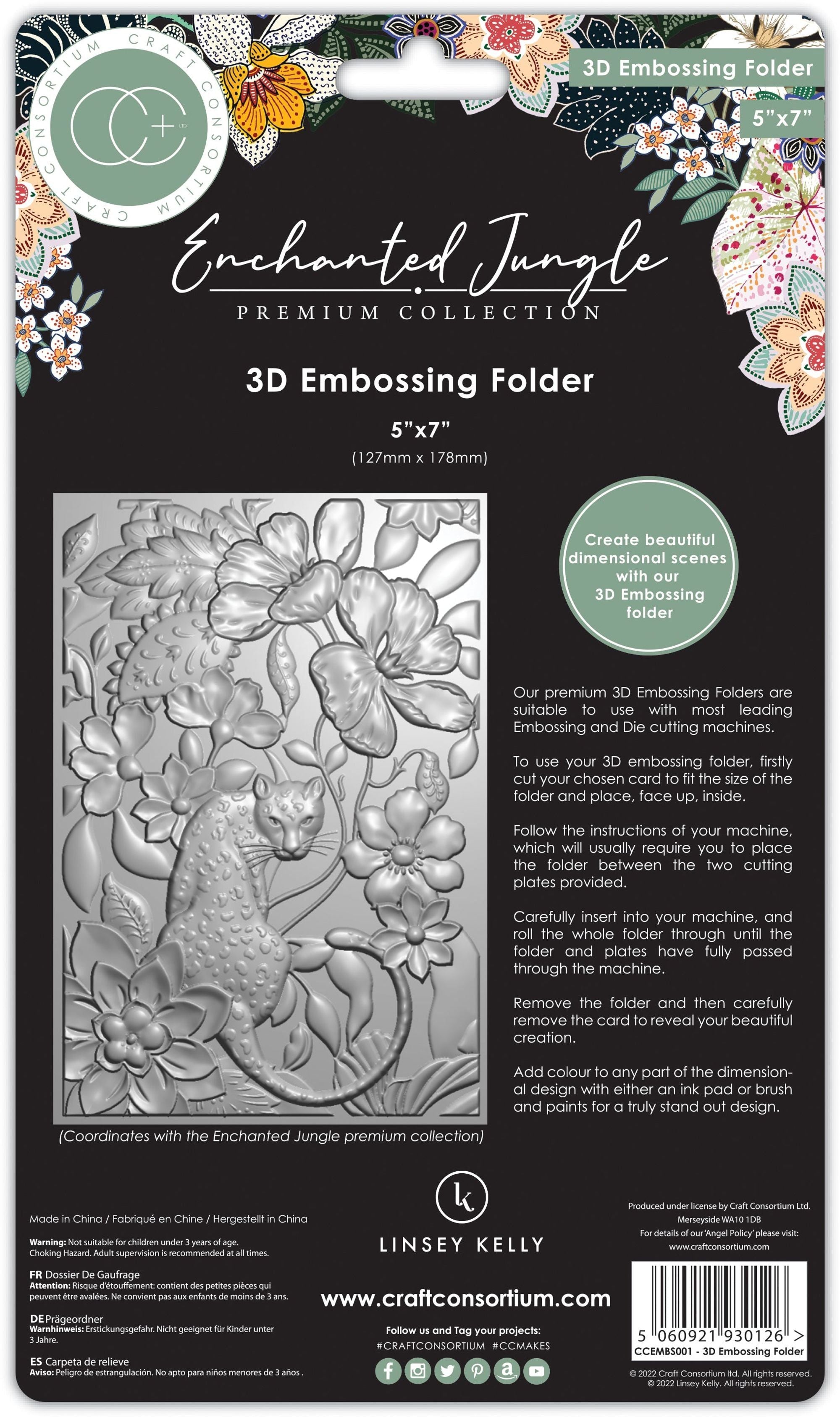 Craft Consortium Enchanted Jungle - 3D Embossing Folder