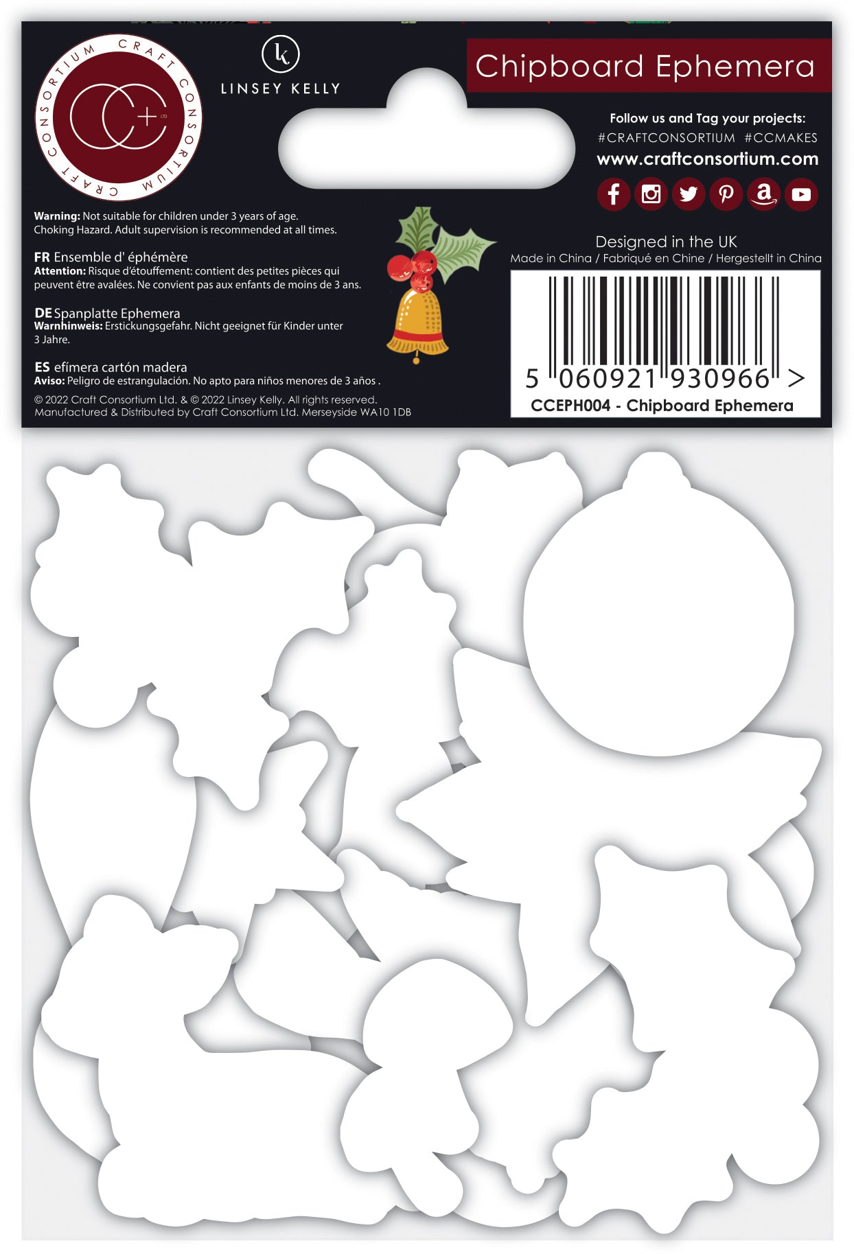 Craft Consortium Tis the Season - Chipboard Ephemera