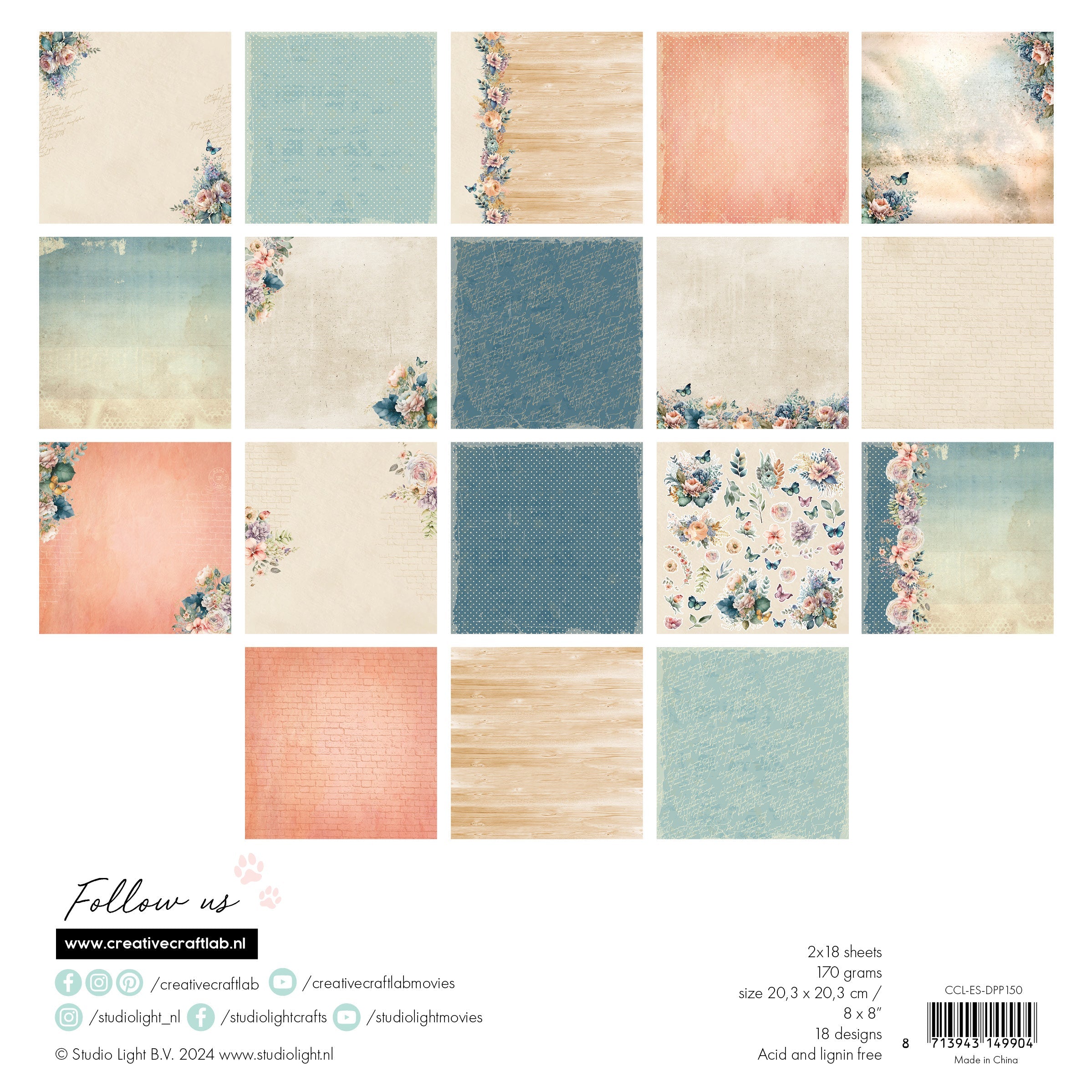 CCL Designer Paper Pad Aurelia 170gsm Essentials 36 SH