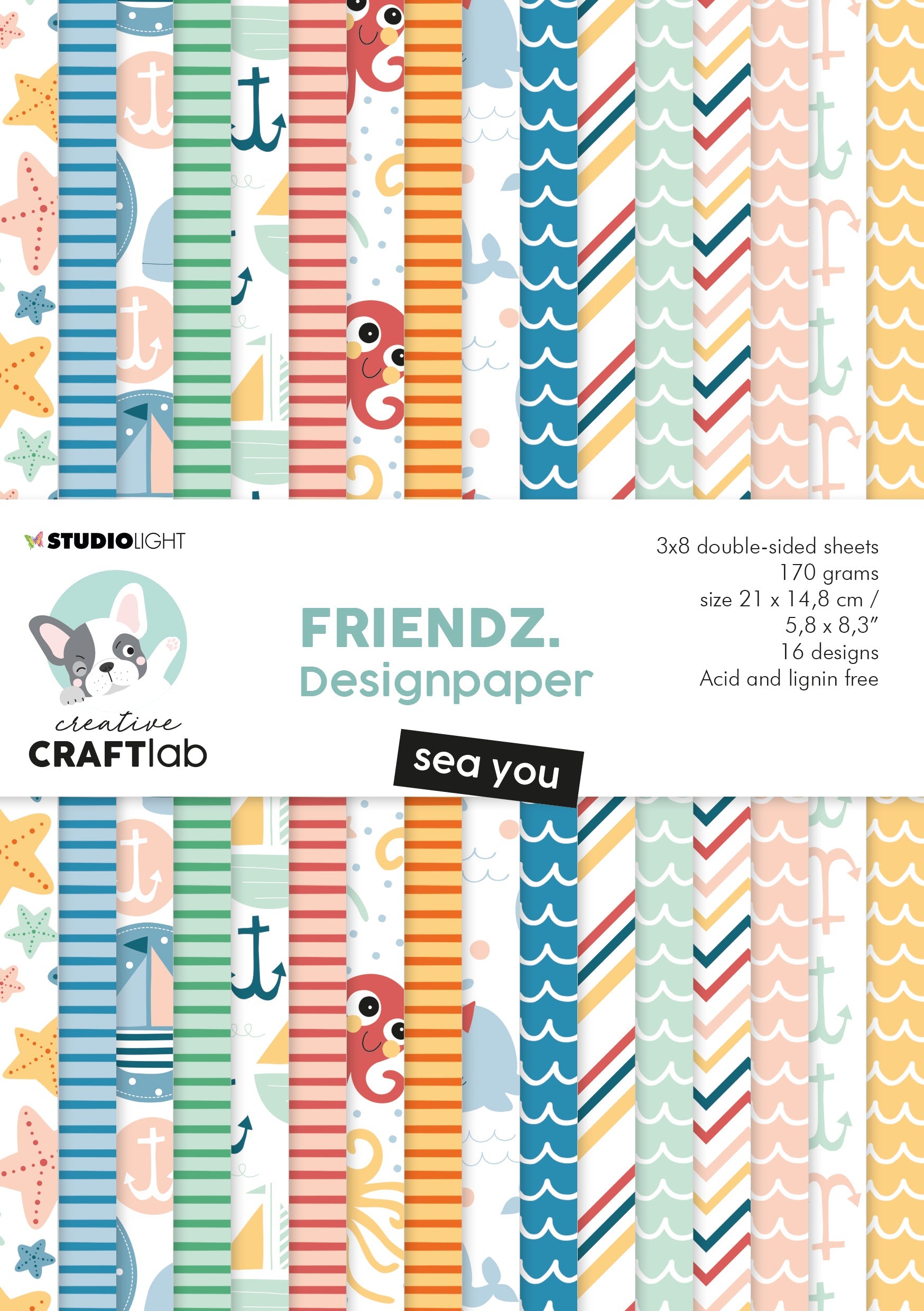 CCL Paper Pad Sea You Friendz 210x148xmm 24 SH nr.93