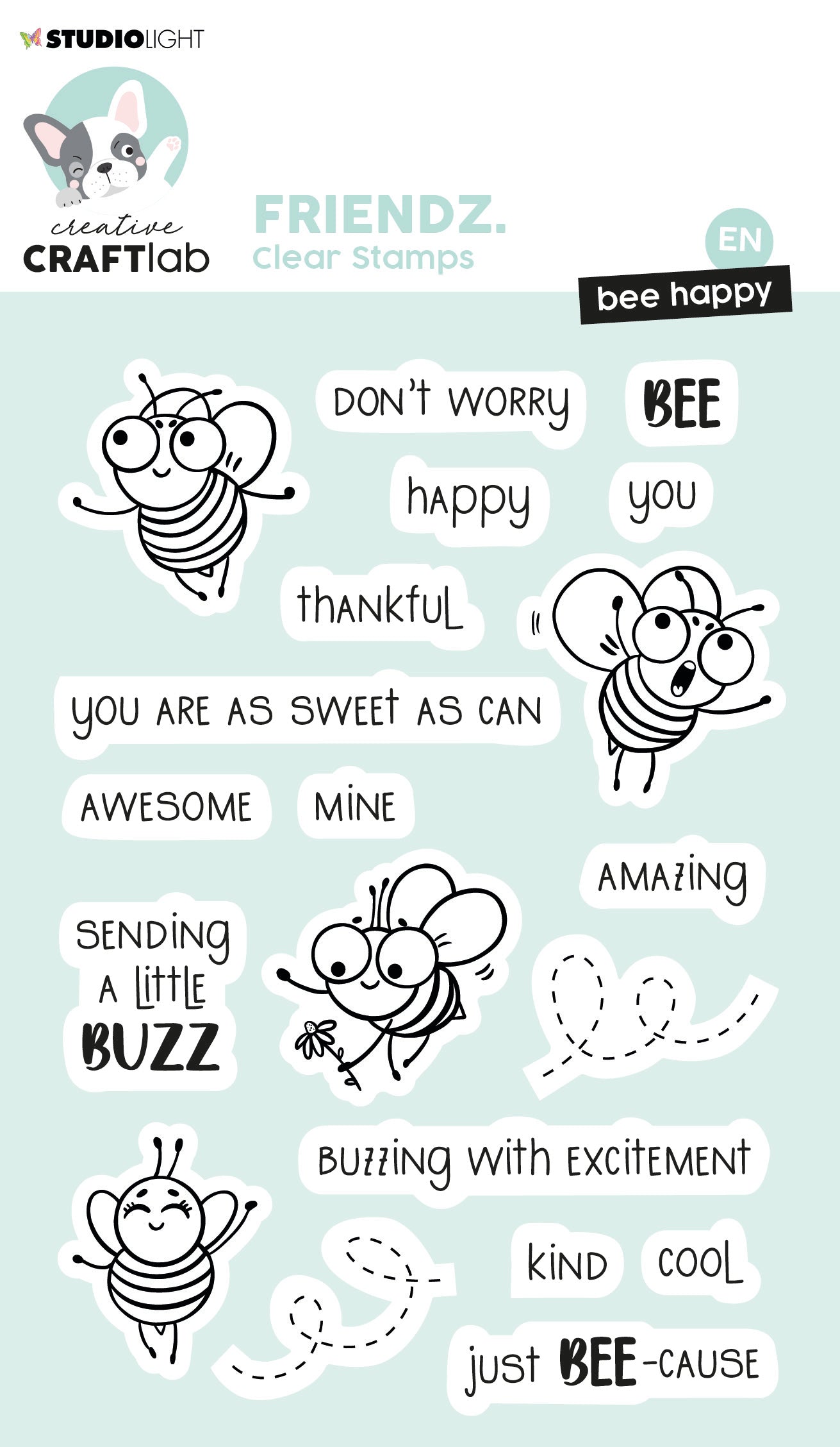 CCL Clear Stamp Bee Happy Friendz 148x105x3mm 20 PC nr.434