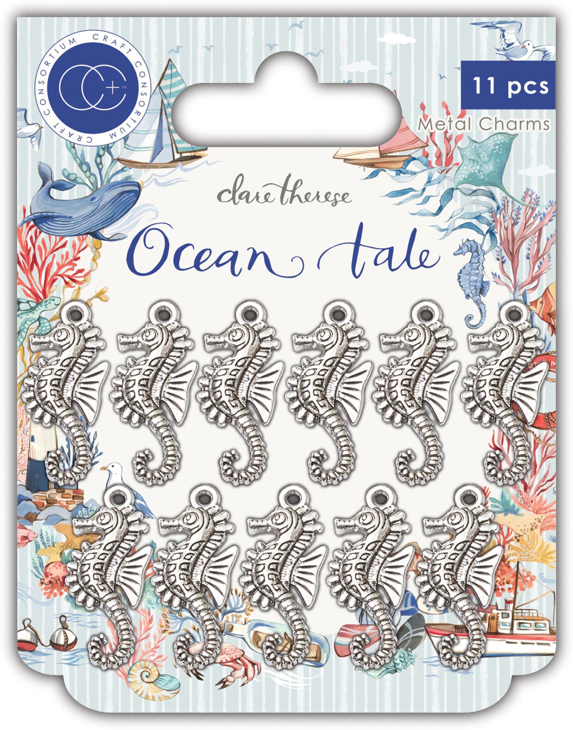 Craft Consortium Ocean Tale - Metal Charms - Seahorse