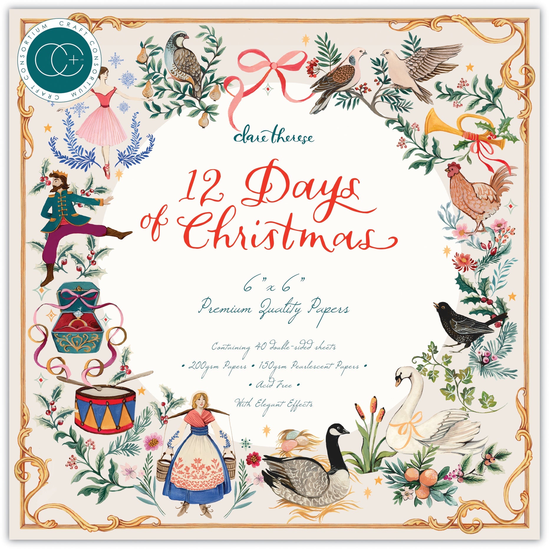 Craft Consortium 12 Days Of Christmas - 6x6 Paper Pad