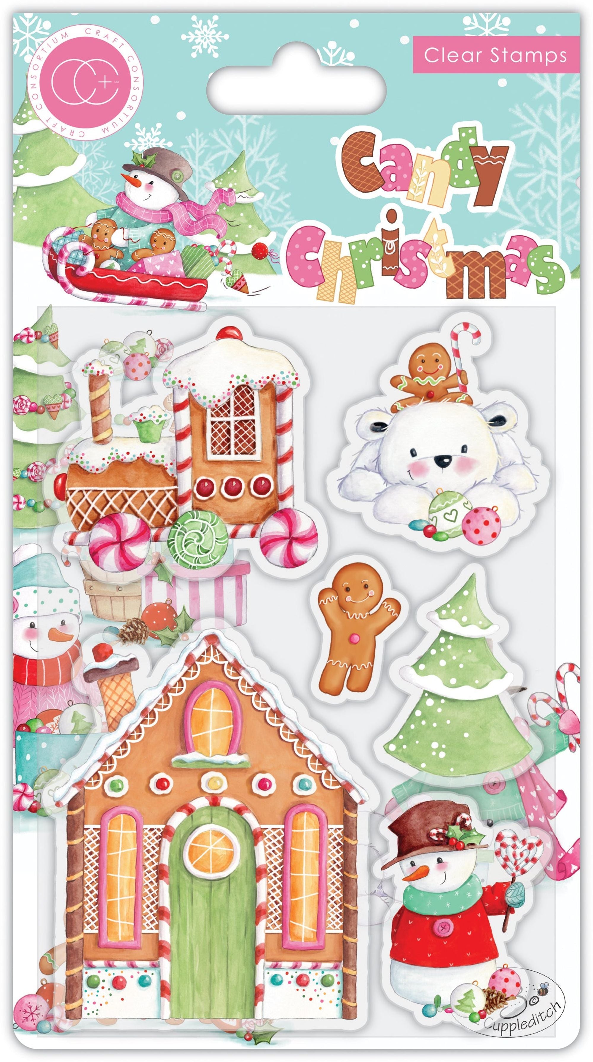 Craft Consortium Candy Christmas - Stamp Set - Candy