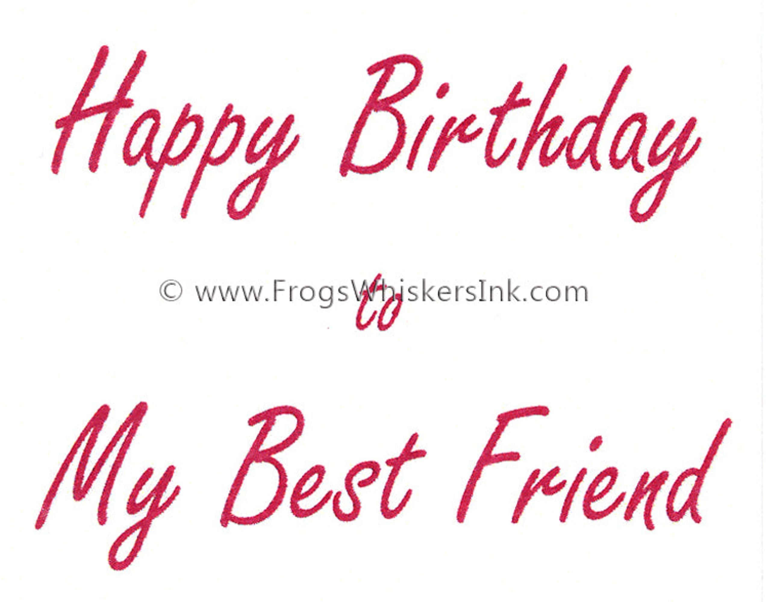 Frog's Whiskers Ink Stamp - Happy Birthday Best Friend
