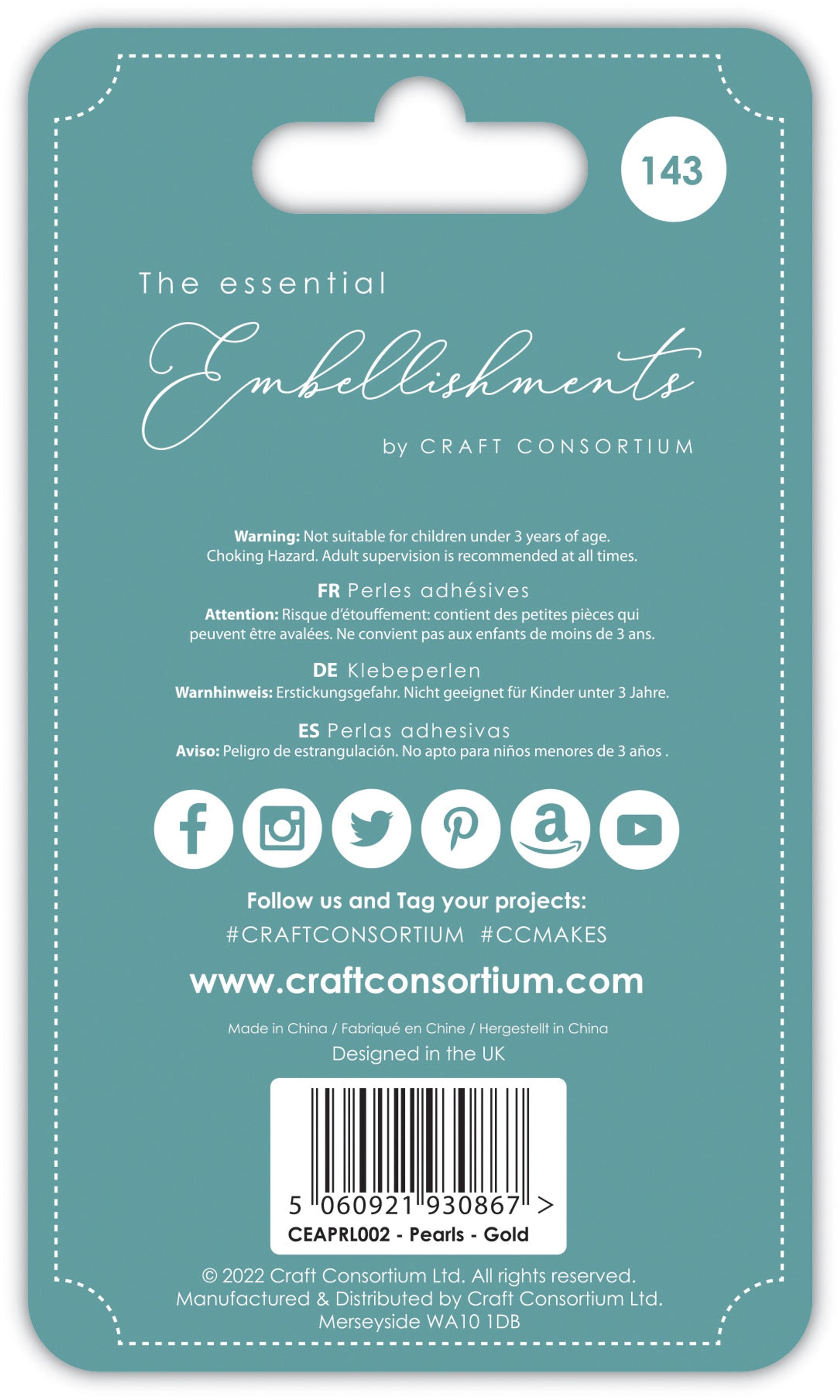 Craft Consortium Adhesive Pearls - Gold