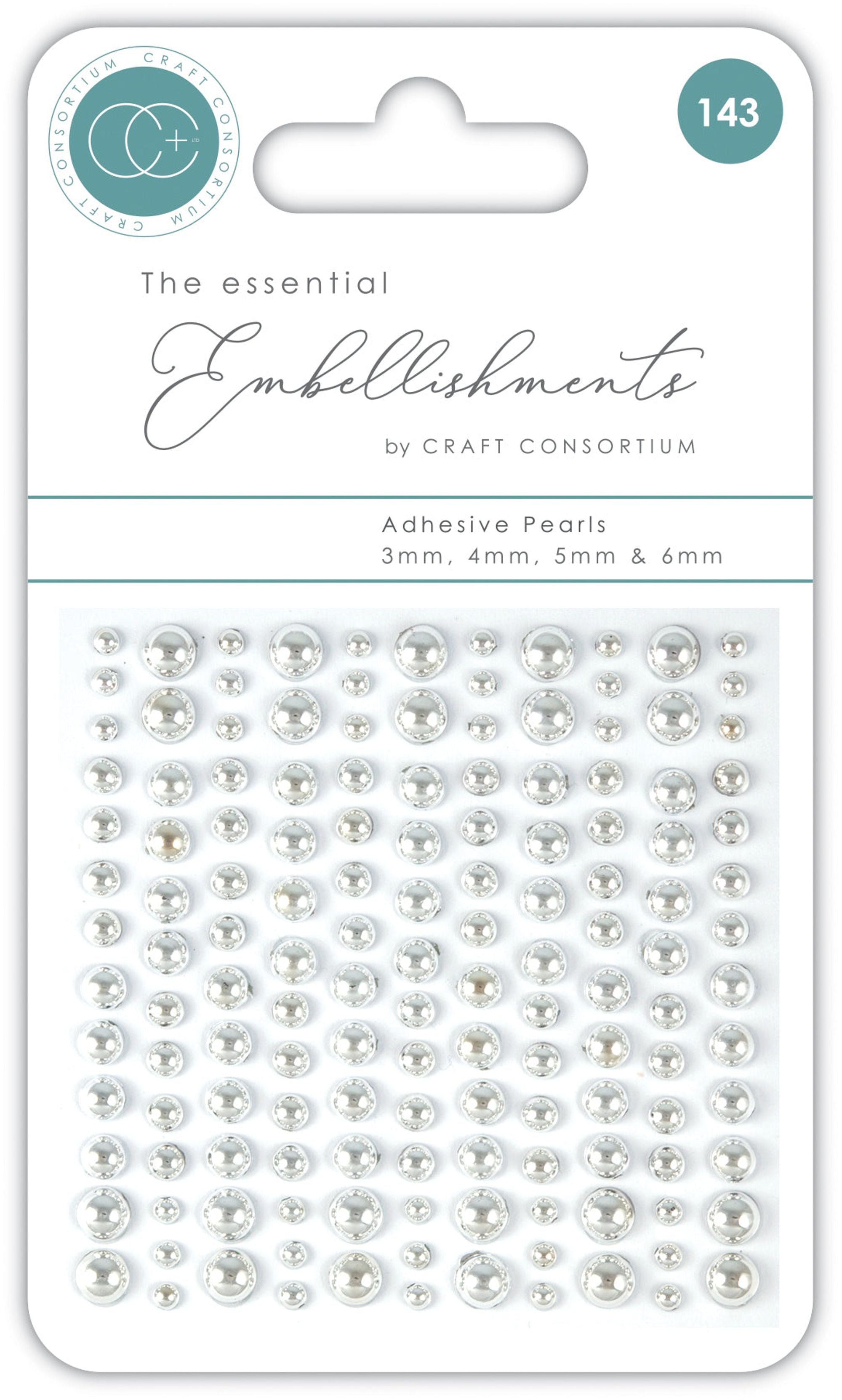 Craft Consortium Adhesive Pearls - Silver
