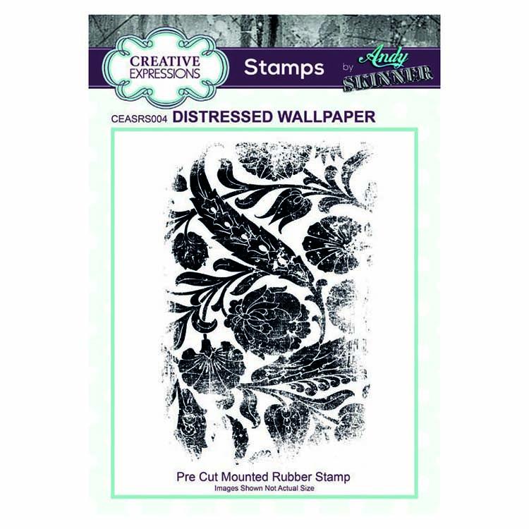 Creative Expressions Pre Cut Rubber Stamp by Andy Skinner Distressed Wallpaper