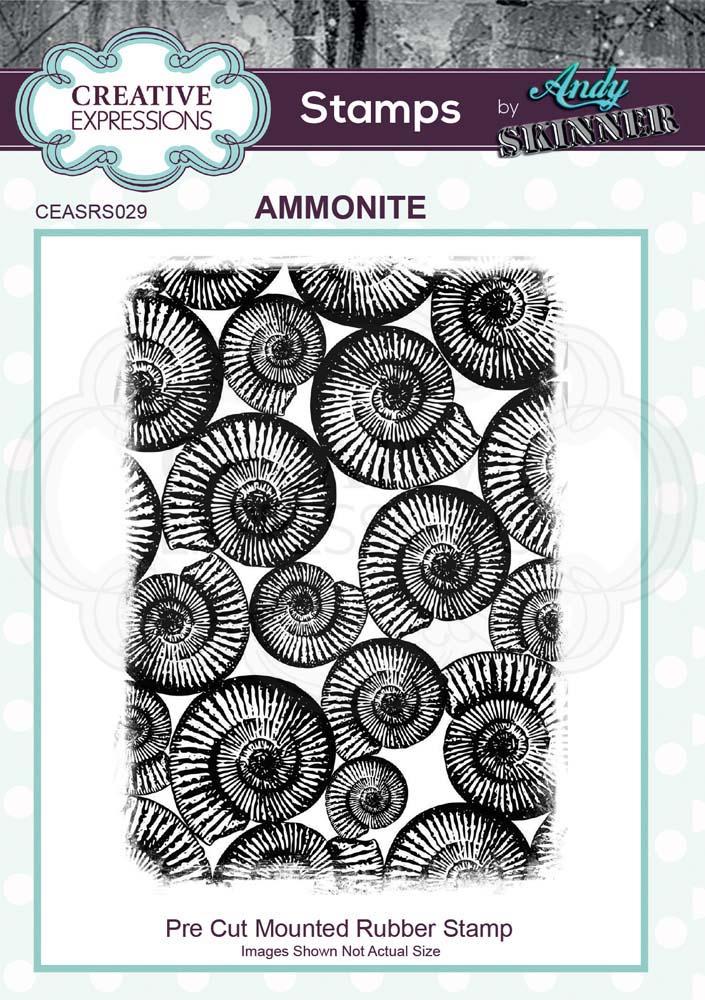 Andy Skinner Ammonite Rubber Stamp