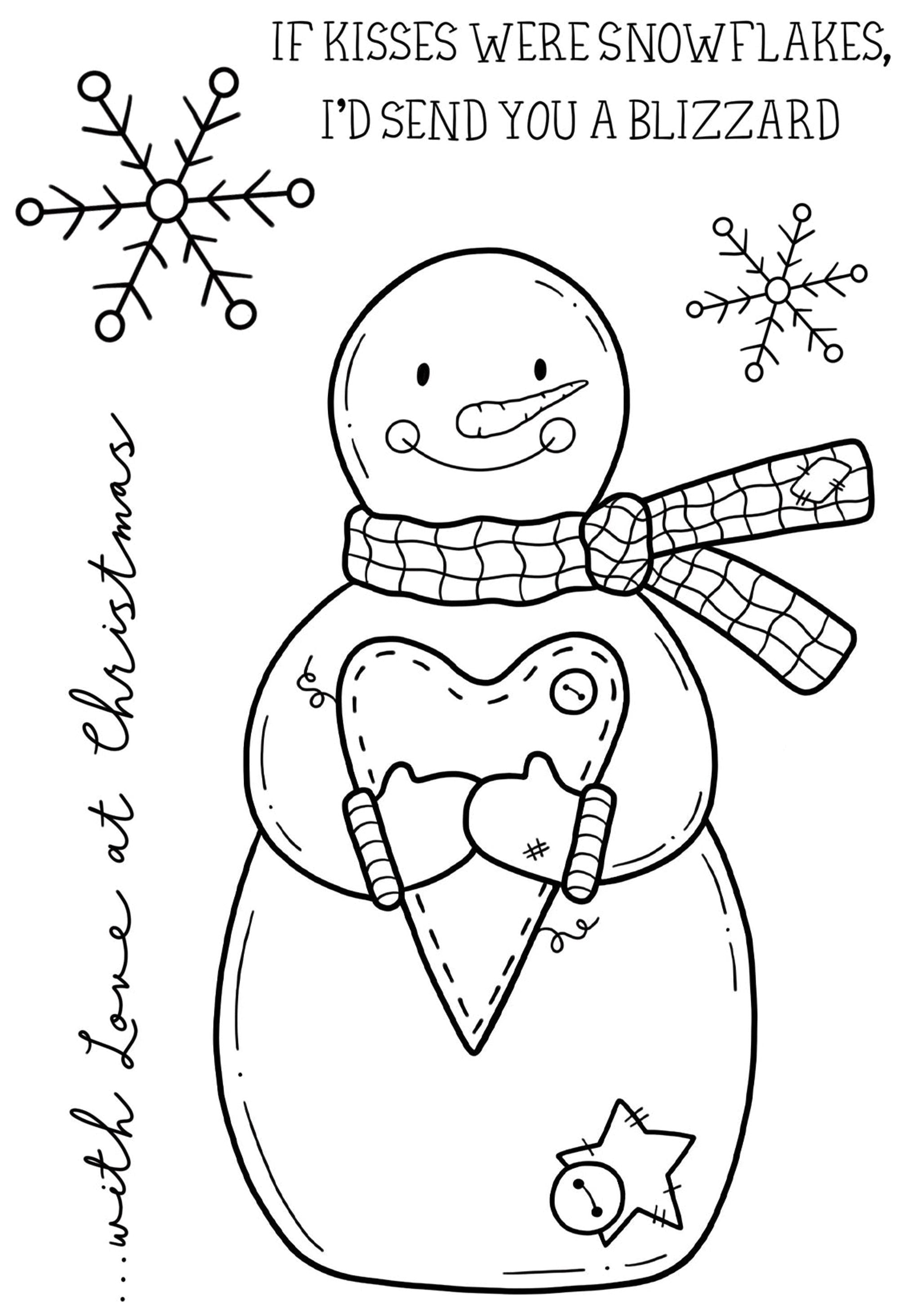 Creative Expressions Sam Poole Snowman Kisses 6 in x 4 in Clear Stamp Set