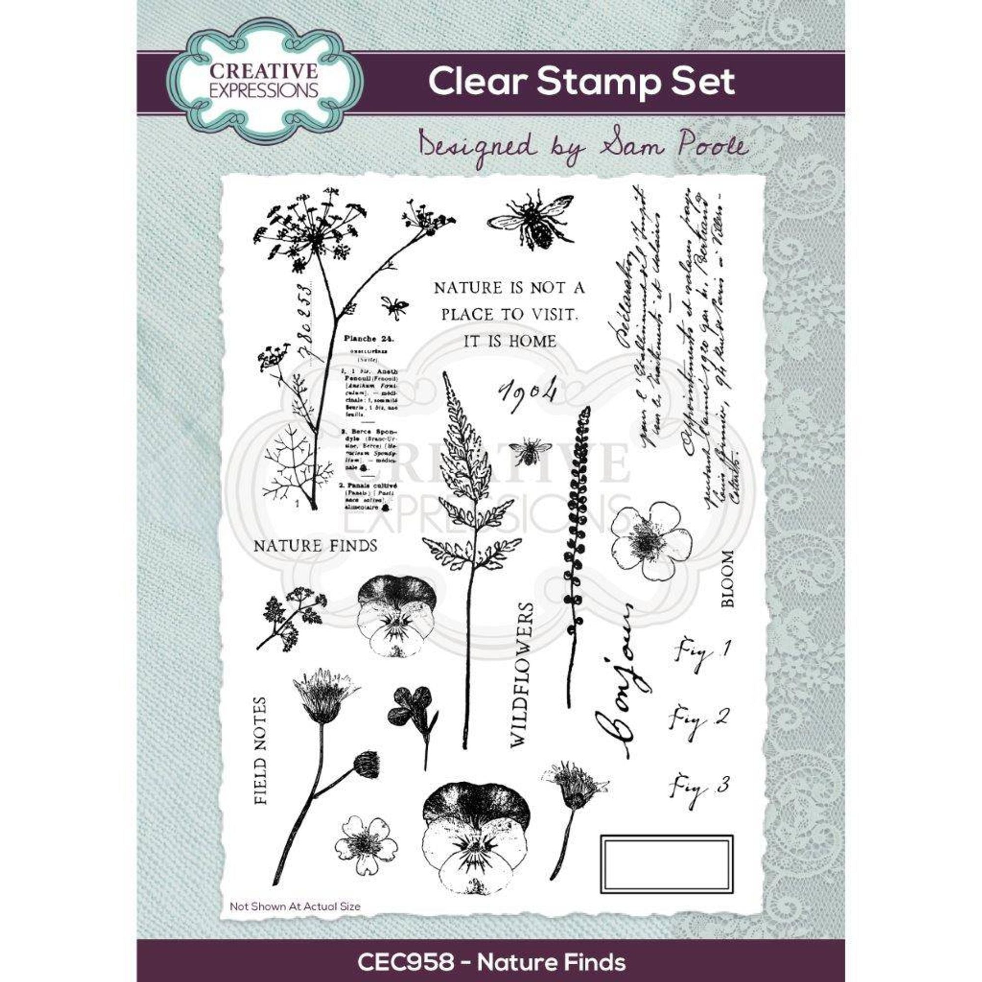 Sam Poole Nature Finds A5 Clear Stamp Set