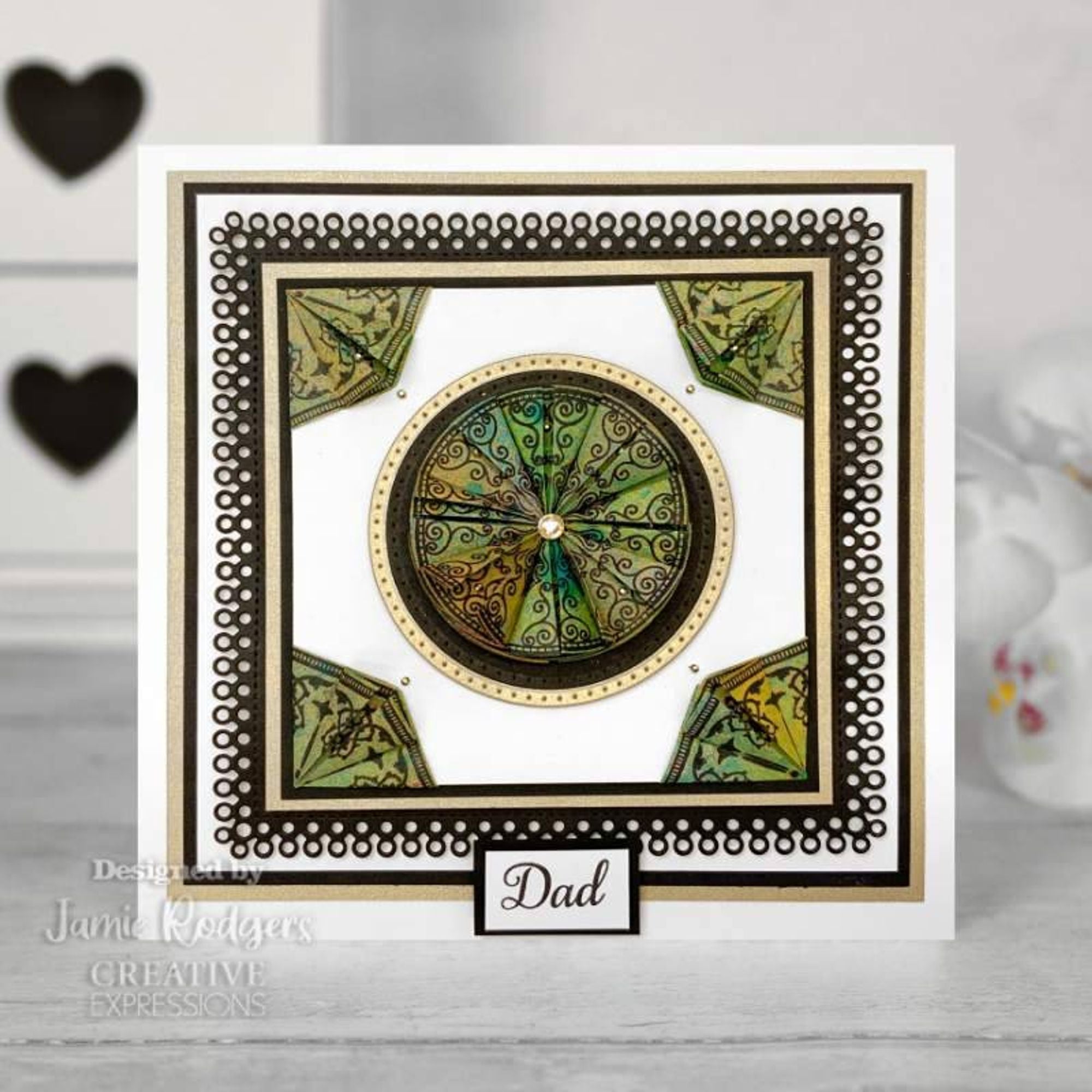 Creative Expressions Jamie Rodgers Circles Tea Bag Folding 6 in x 8 in Stamp Set