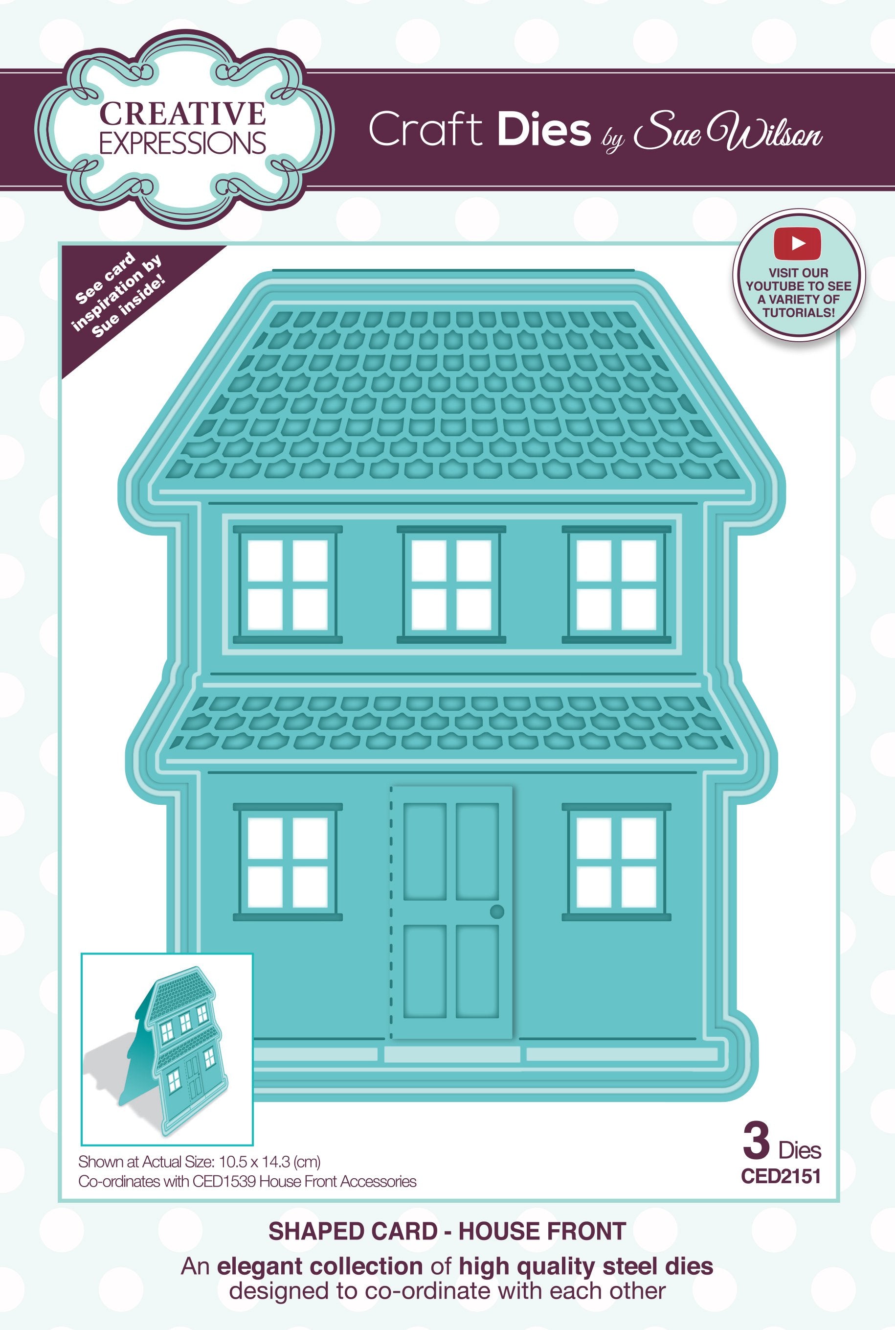Creative Expressions Sue Wilson Shaped Cards House Front Craft Die
