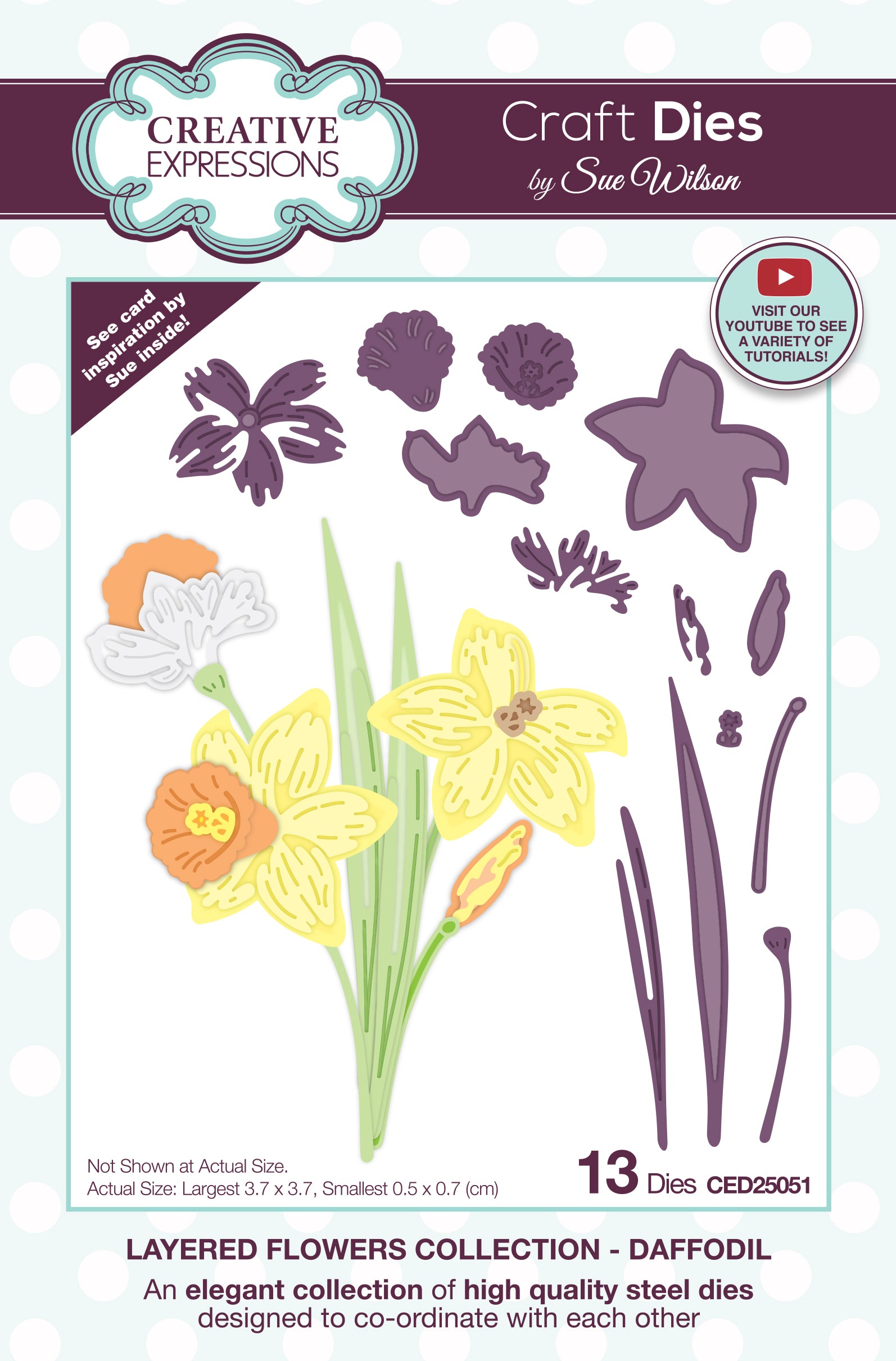 Creative Expressions Sue Wilson Layered Flowers Collection Daffodil Craft Die