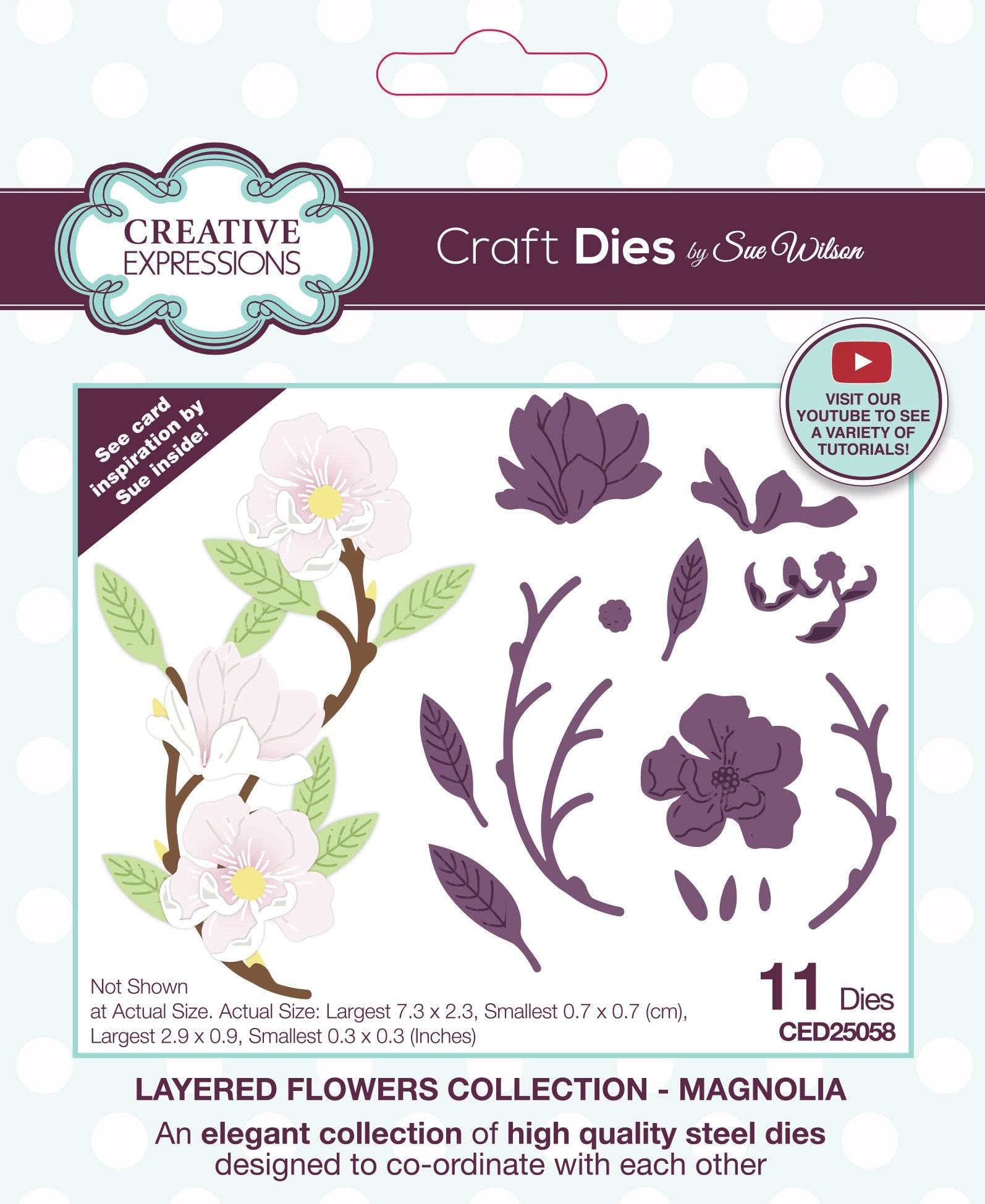 Creative Expressions Sue Wilson Layered Flowers Collection Magnolia Craft Die