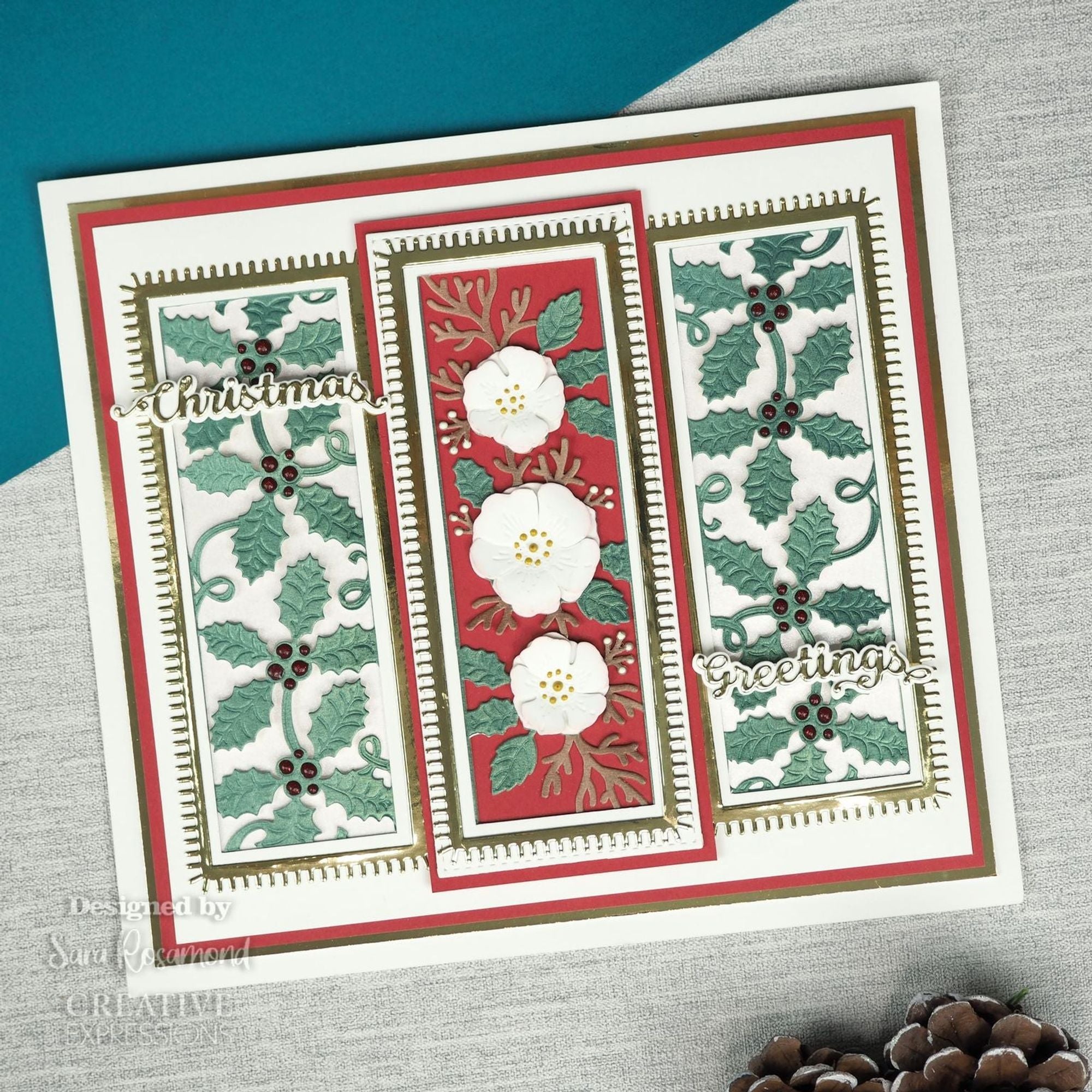 Creative Expressions Sue Wilson Festive Poinsettia Floral Panels Craft Die